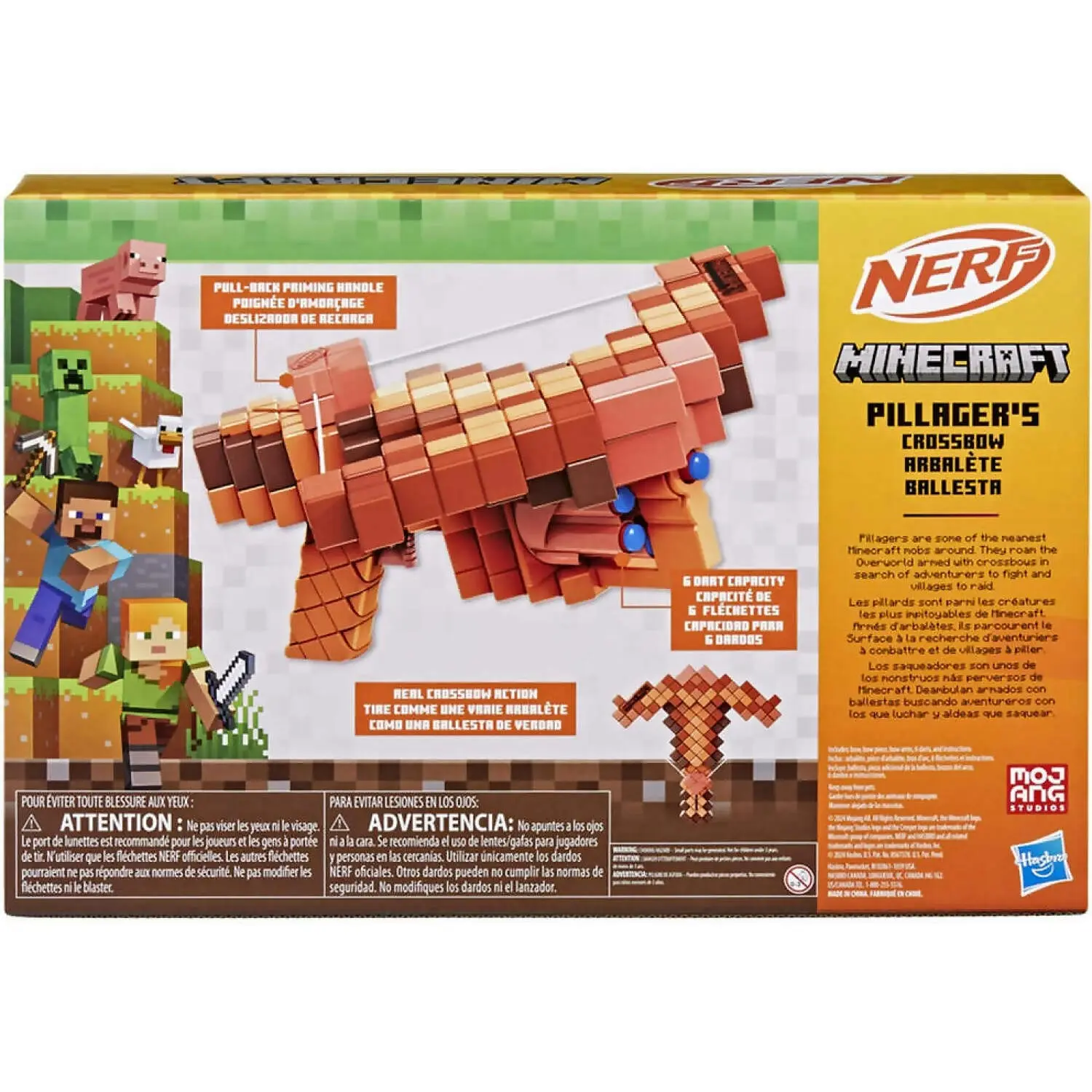 Nerf - Minecraft Pillager's Crossbow Dart Blaster - Hasbro