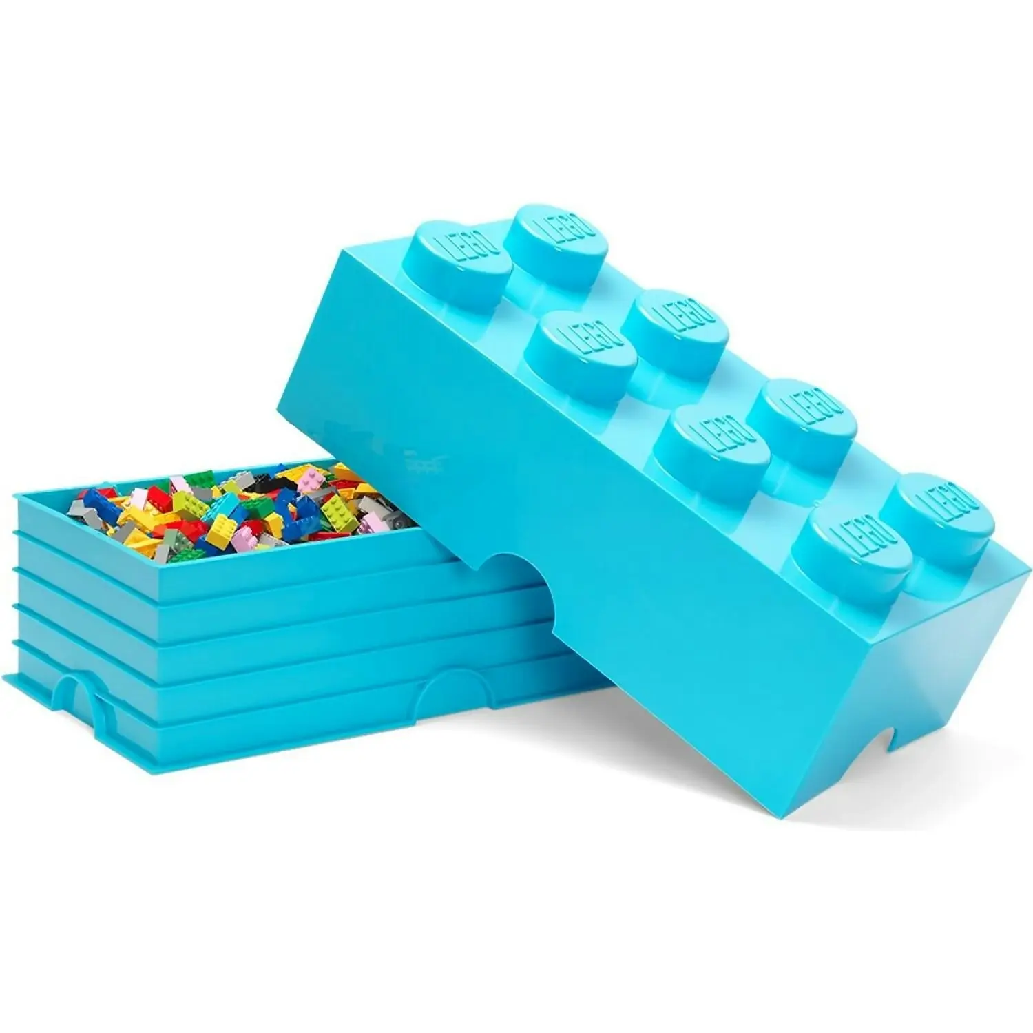 LEGO Storage Brick 8 Studs Azure - Room Copenhagen