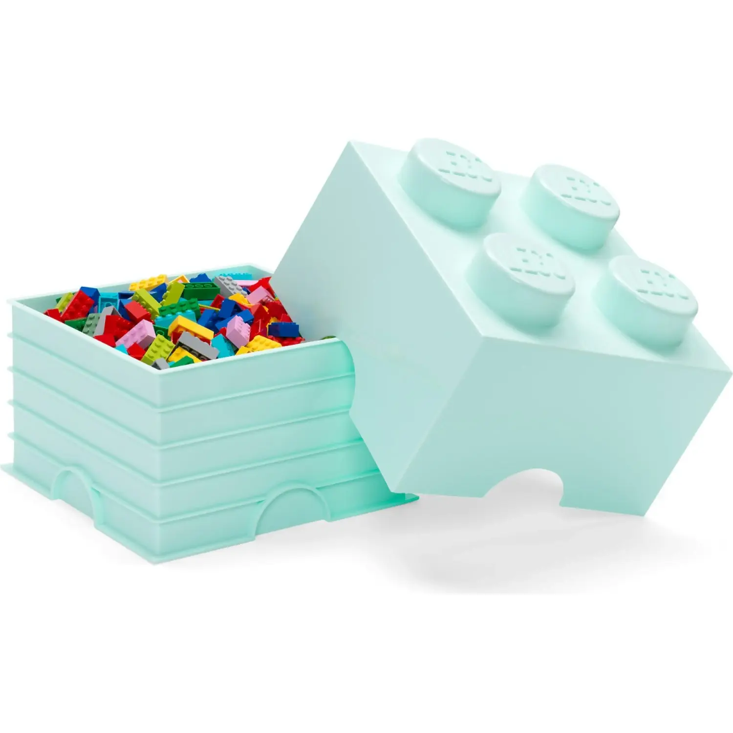 LEGO Storage Brick 4 Studs Aqua - Room Copenhagen