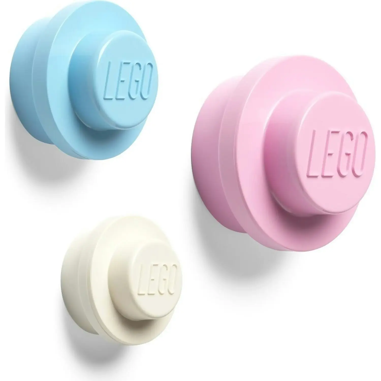 LEGO Wall Hanger Set Pink / Light Blue and White - Room Copenhagen