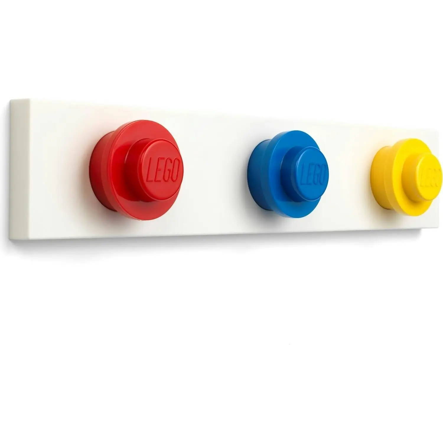 LEGO Wall Hanger Rack Red / Bright Blue and Yellow - Room Copenhagen