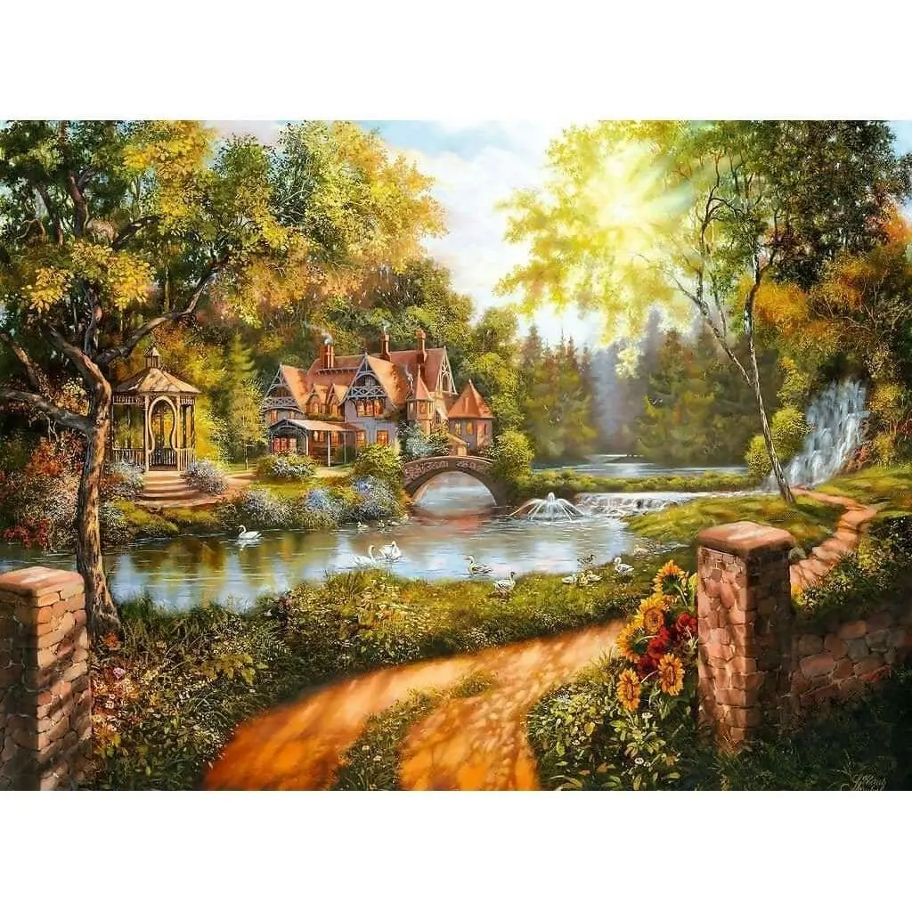 Ravensburger - Cottage By The River Jigsaw Puzzle 500 Pieces