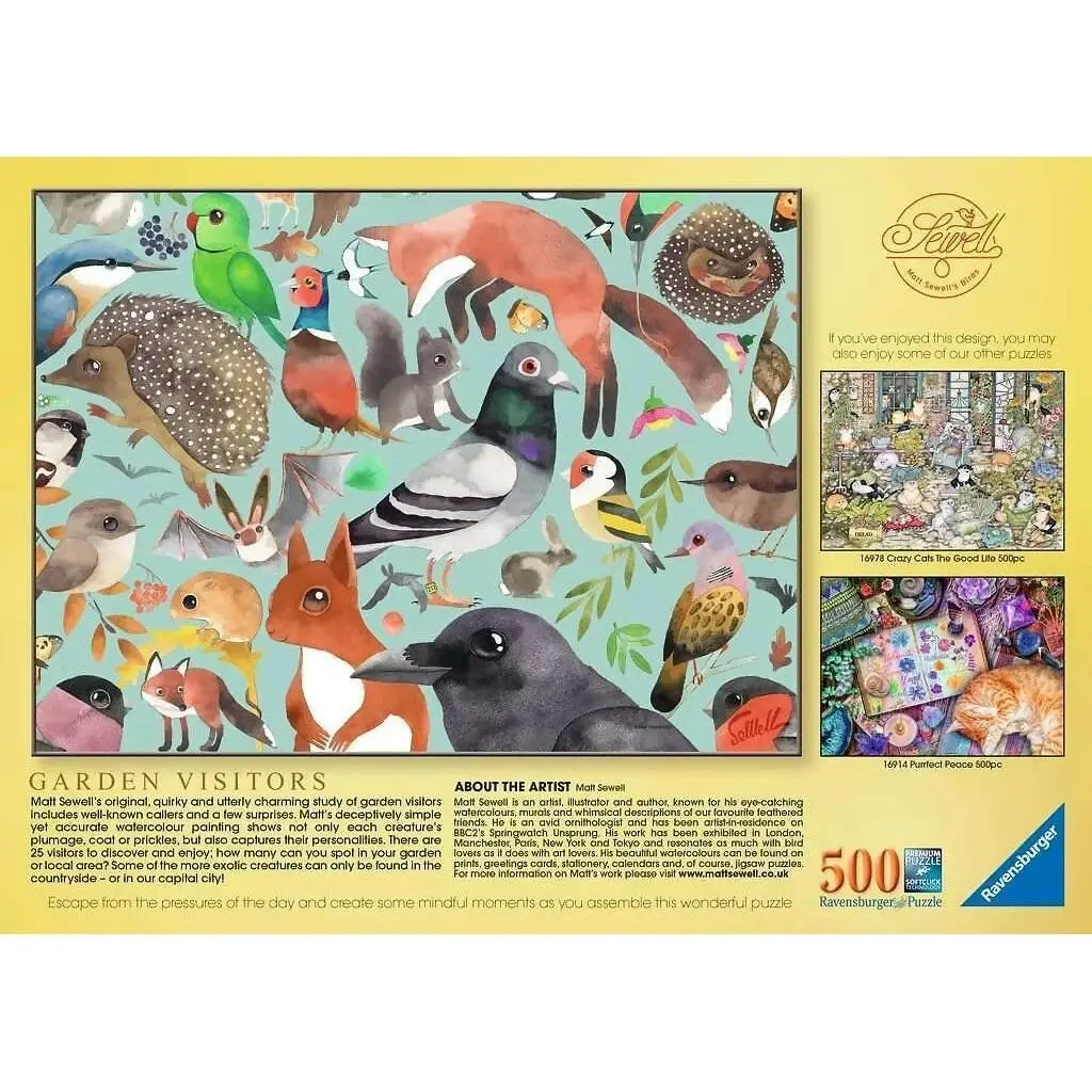 Ravensburger - Garden Vistors Jigsaw Puzzle 500 Pieces