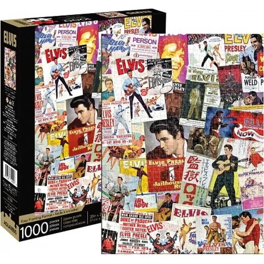 AQUARIUS - Elvis Movie Poster Collage Jigsaw Puzzle 1000 Pieces