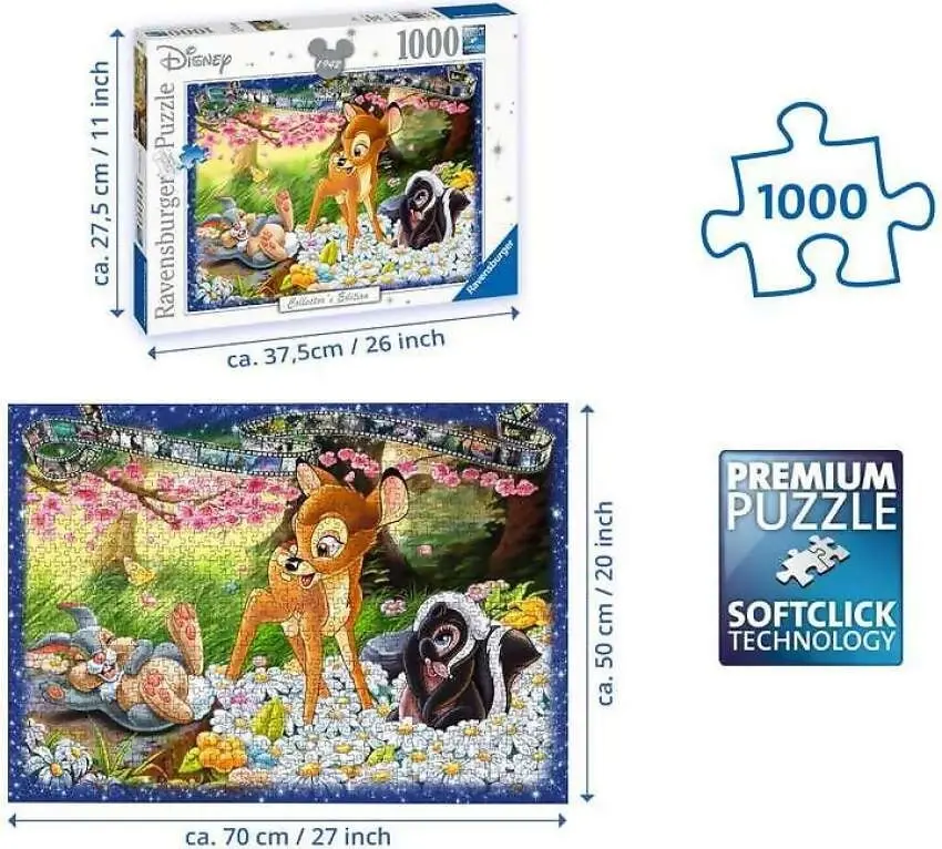 Ravensburger - Disney Memories Bambi 1942 Jigsaw Puzzle 1000 Pieces