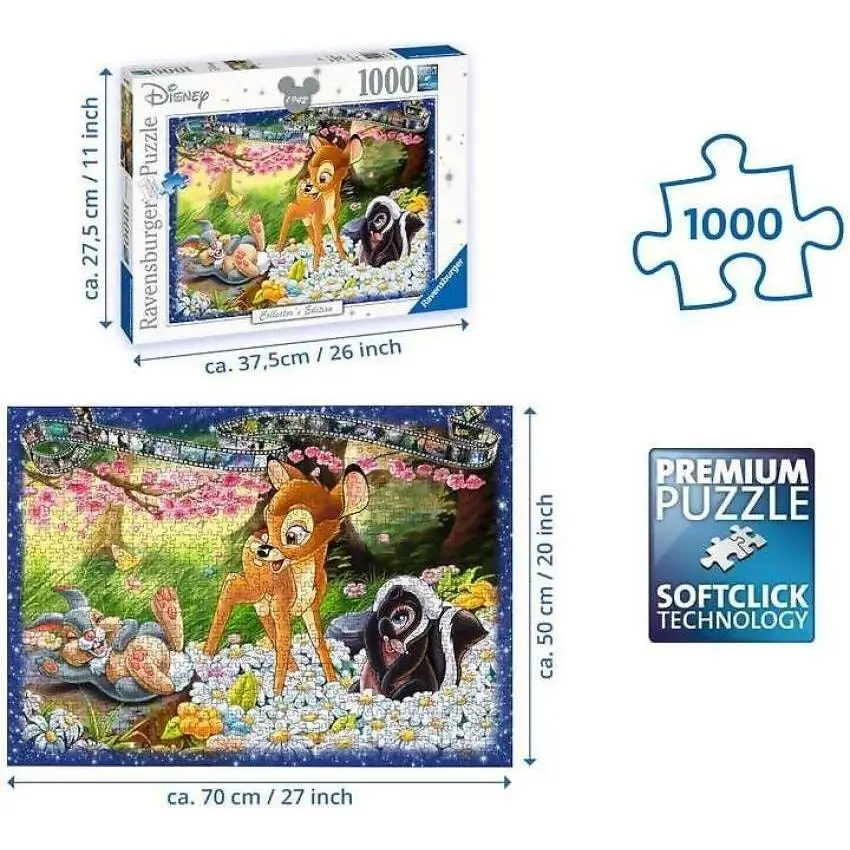 Ravensburger - Disney Memories Bambi 1942 Jigsaw Puzzle 1000 Pieces