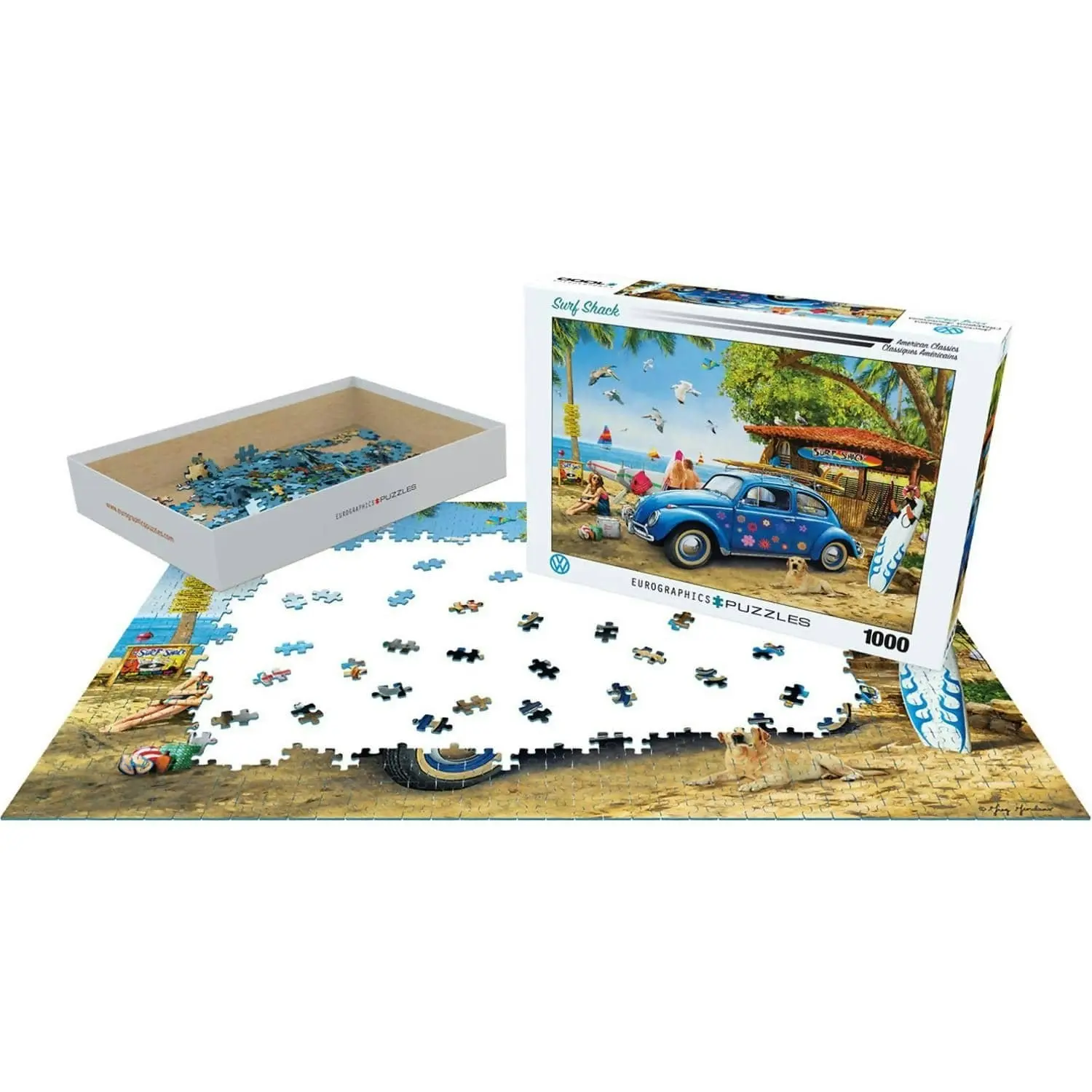 Eurographics - Vw Beetle Surf Shack - Jigsaw Puzzle 1000 Pieces