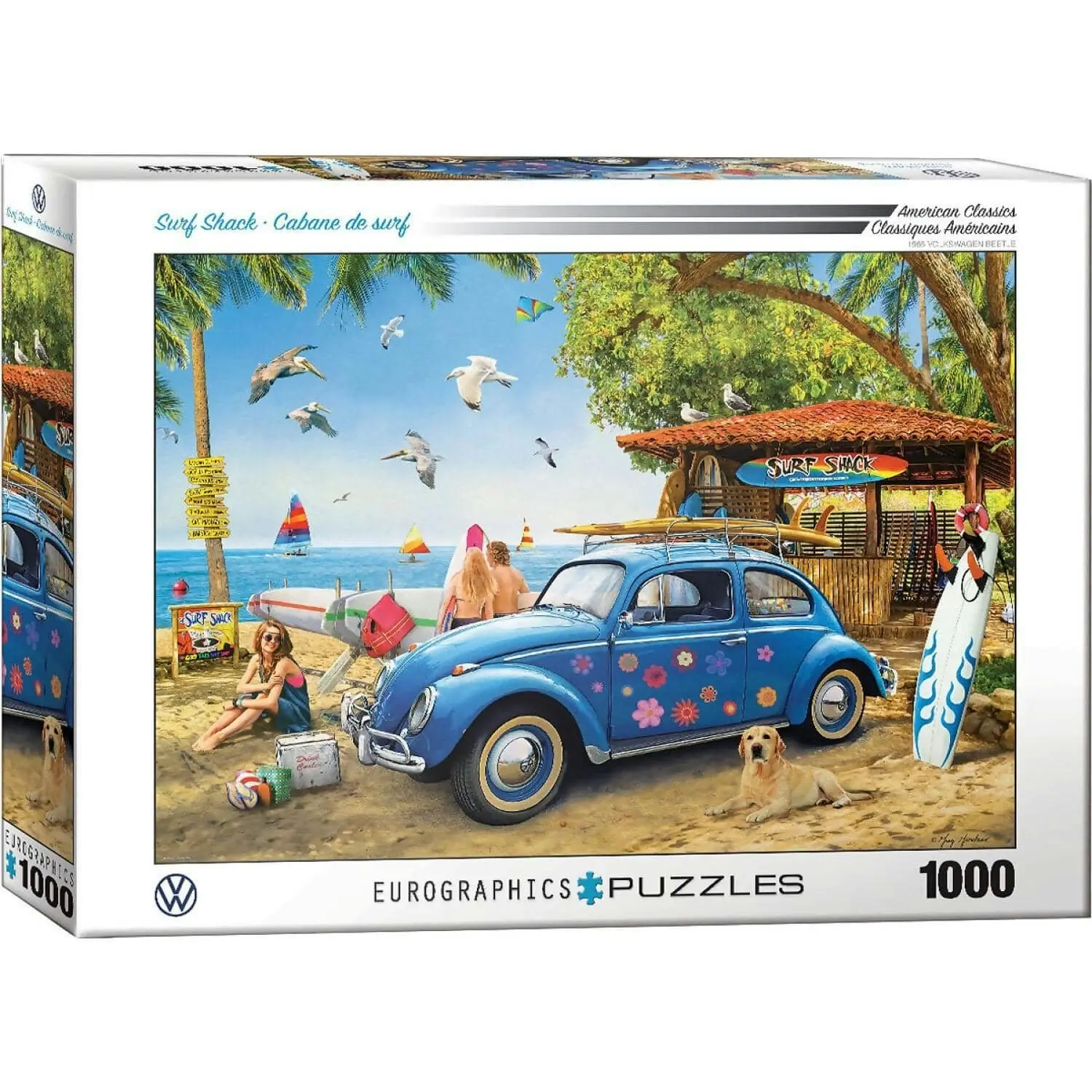 Eurographics - Vw Beetle Surf Shack - Jigsaw Puzzle 1000 Pieces