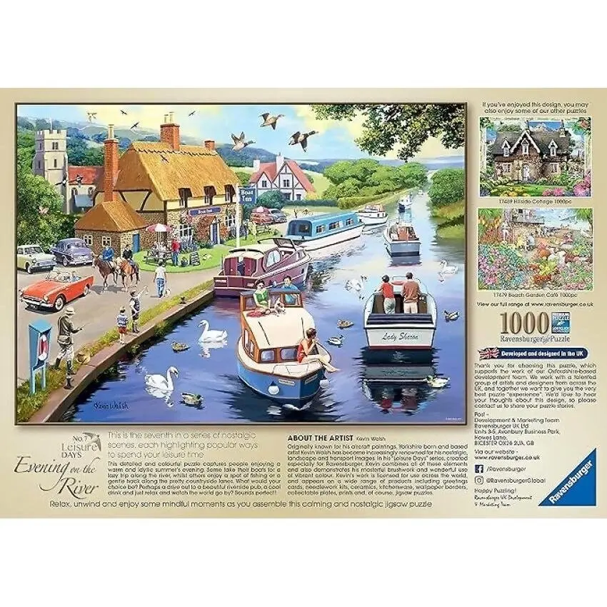 Ravensburger - Evening On The River - Leisure Days #7 Jigsaw Puzzle 1000 Pieces