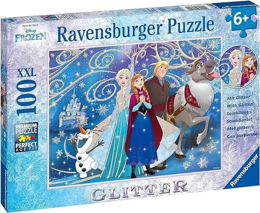 Ravensburger - Disney Frozen Glittery Snow Jigsaw Puzzle 100 Pieces