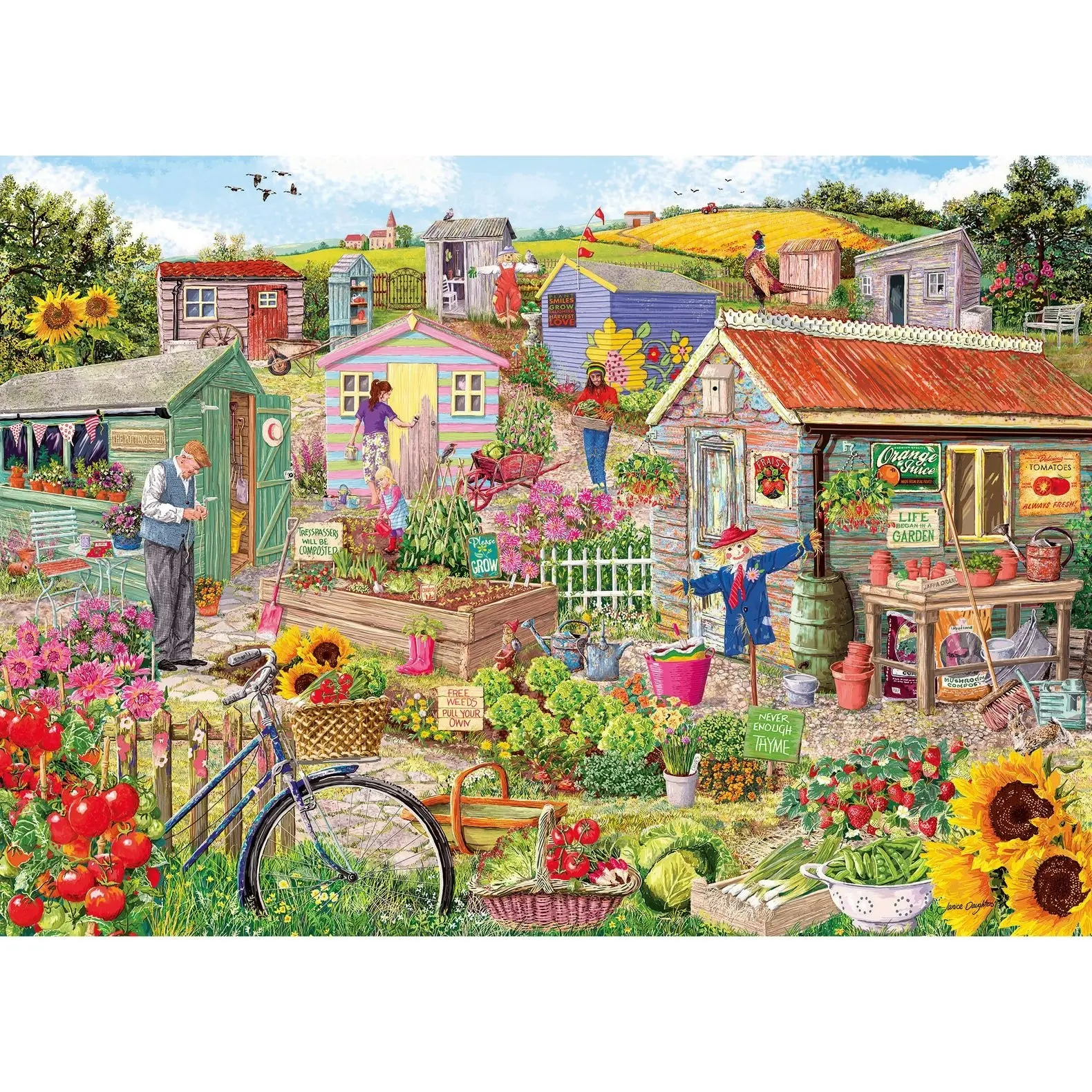 Gibsons - Life On The Allotment - Jigsaw Puzzle 1000 Pieces