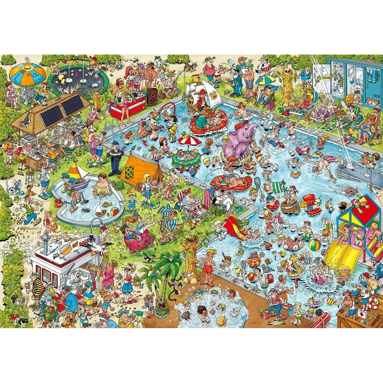 Ravensburger - Ray's Comic Series :holiday Resort 3 The Pool Jigsaw Puzzle 1000 Pieces