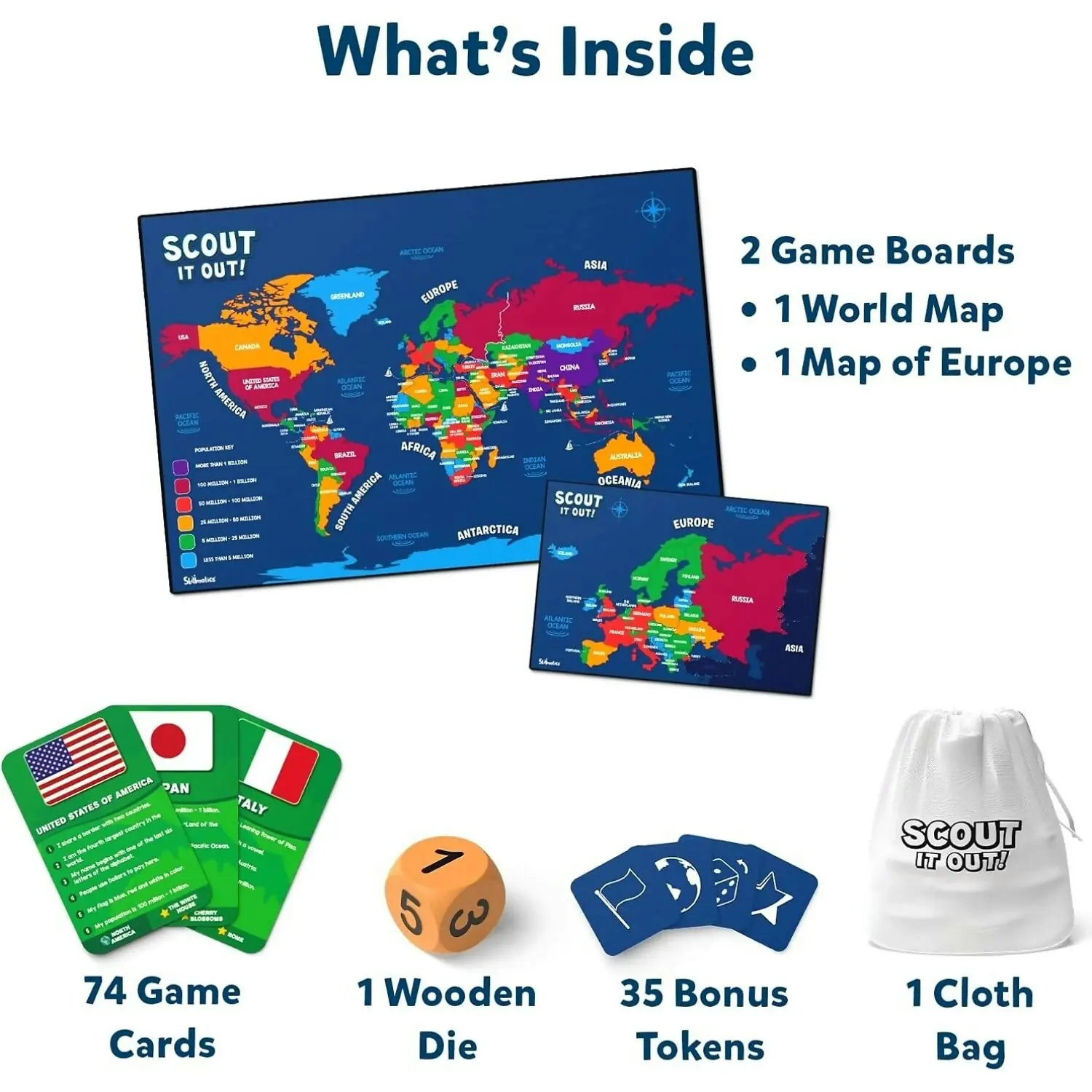 Skillmatics - Scout It Out: Countries Of The World Trivia Board Game