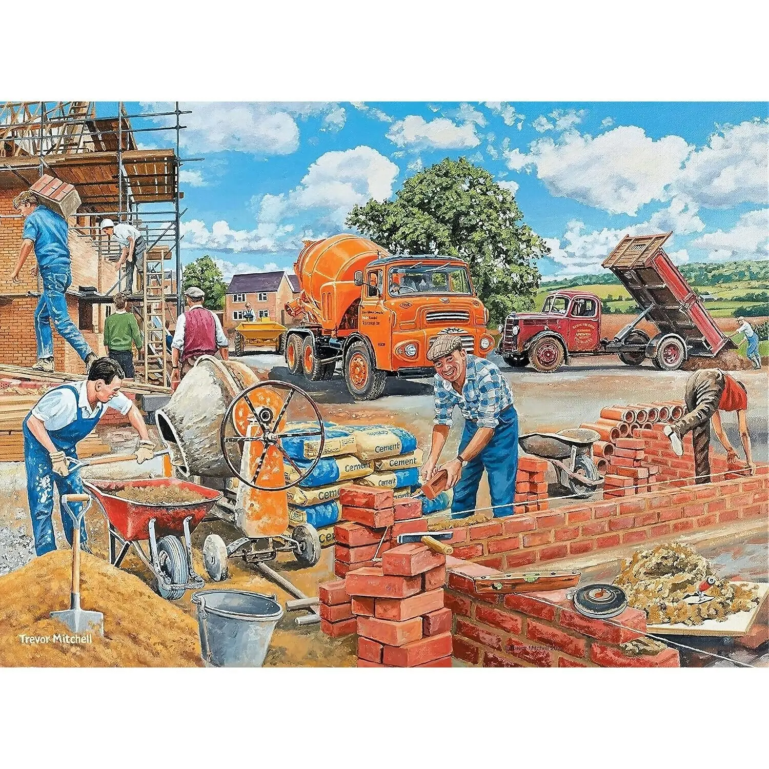 Ravensburger - Happy Days Collection No.6 Work Day Memories Trevor Mitchell Jigsaw Puzzle 4 X 500 Pieces