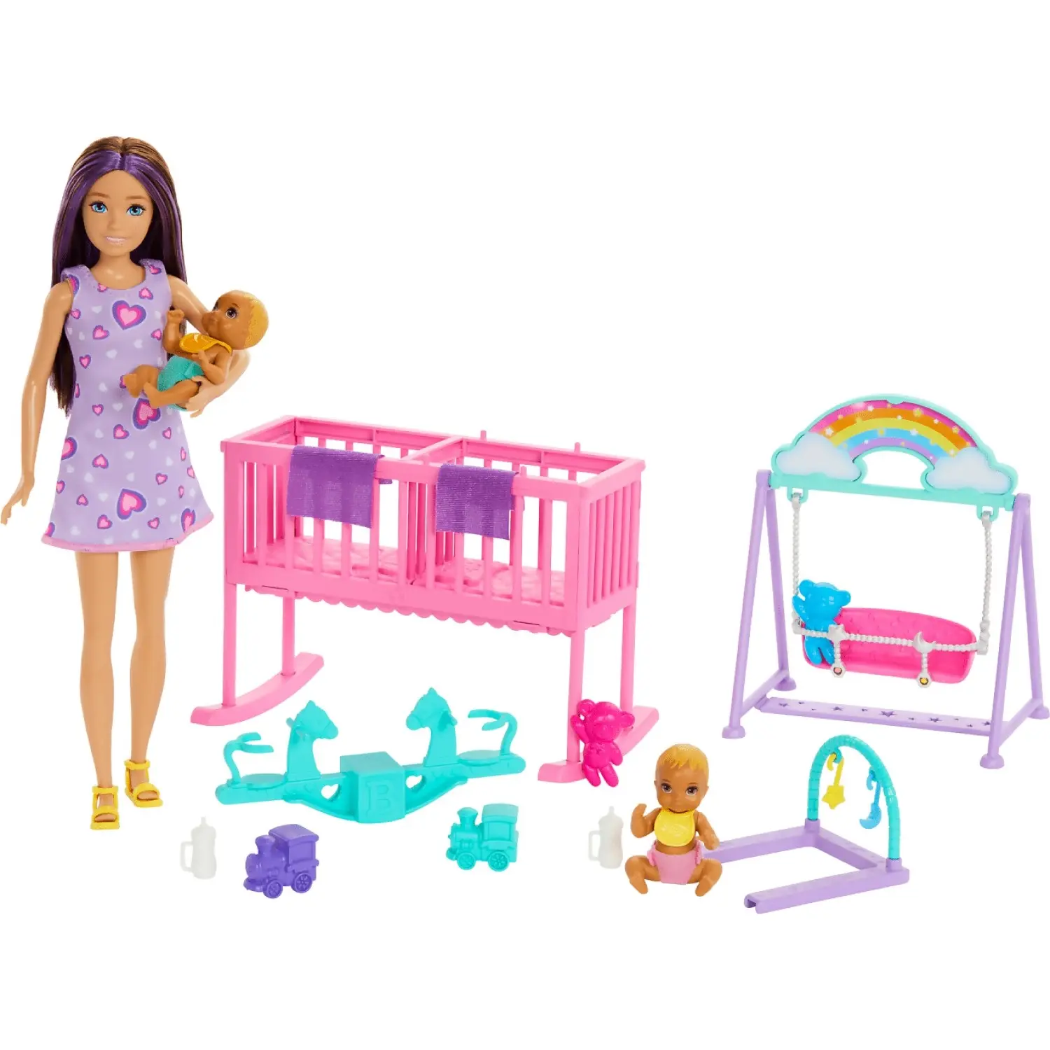 Barbie - Skipper Babysitter Doll With Twin Nursery Playset & Accessories - Mattel