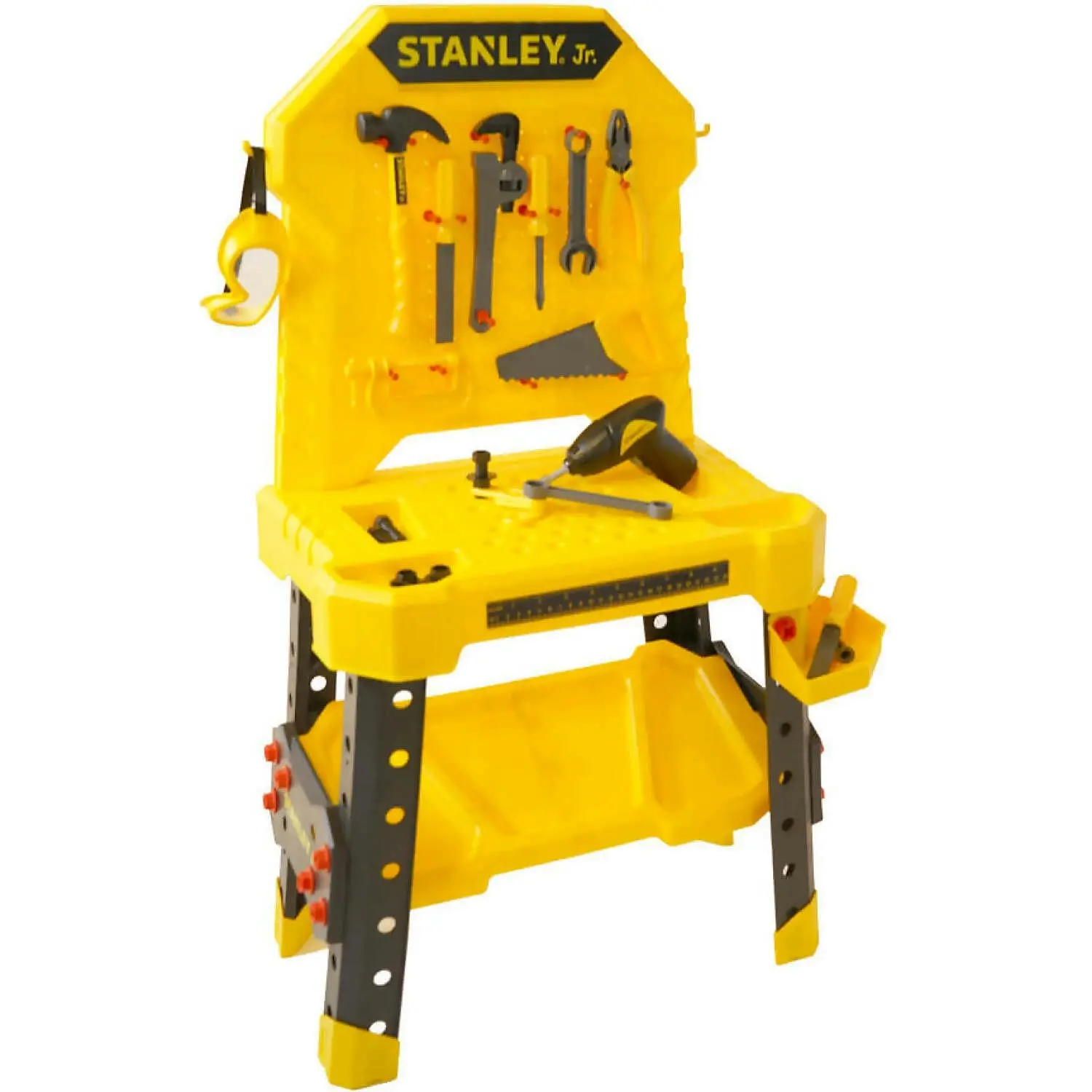 Stanley Jr. - 140 Piece Pretend Play Workbench Tool Set & Power Drill