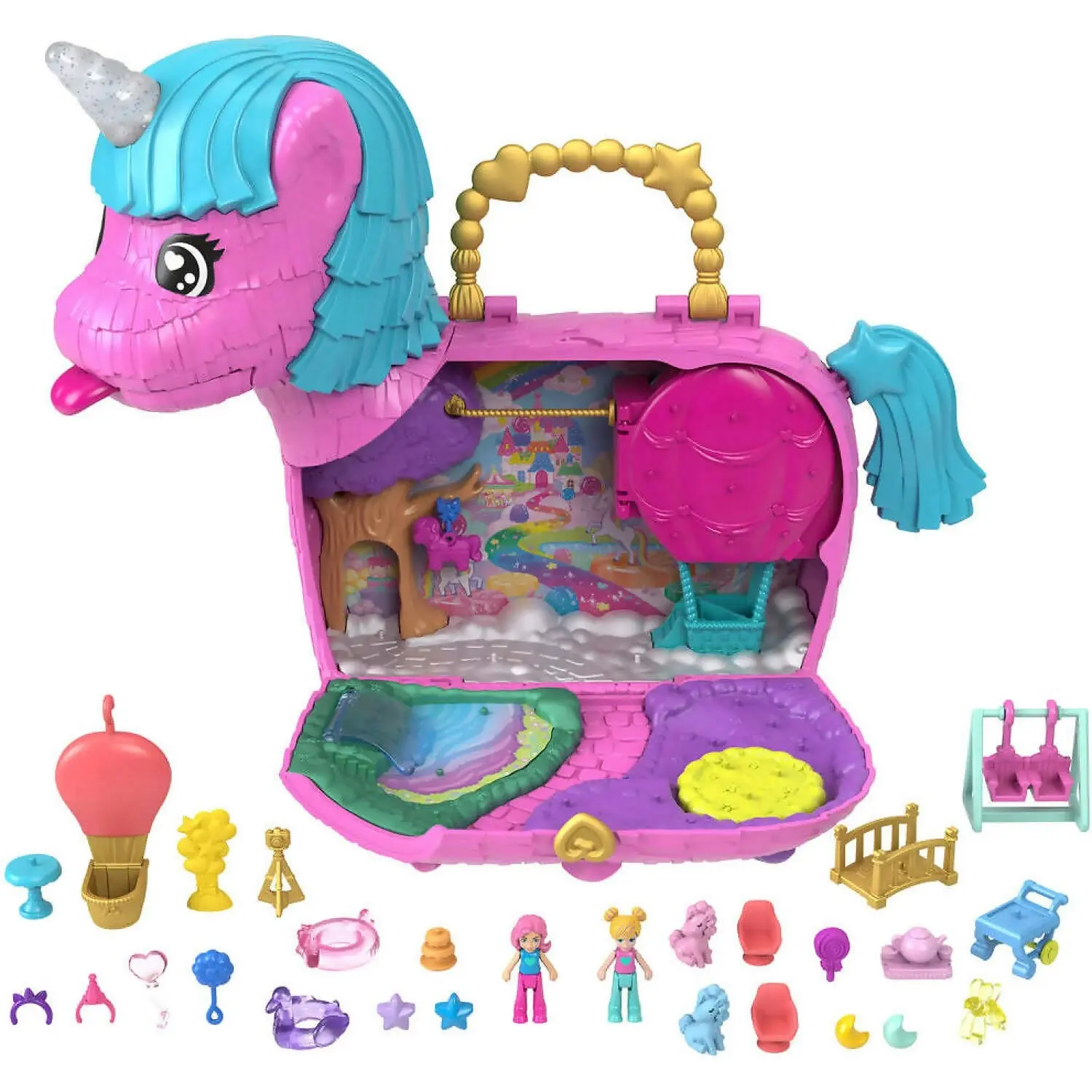 Polly Pocket - 35th Anniversary Unicorn Partyland Playset - Mattel