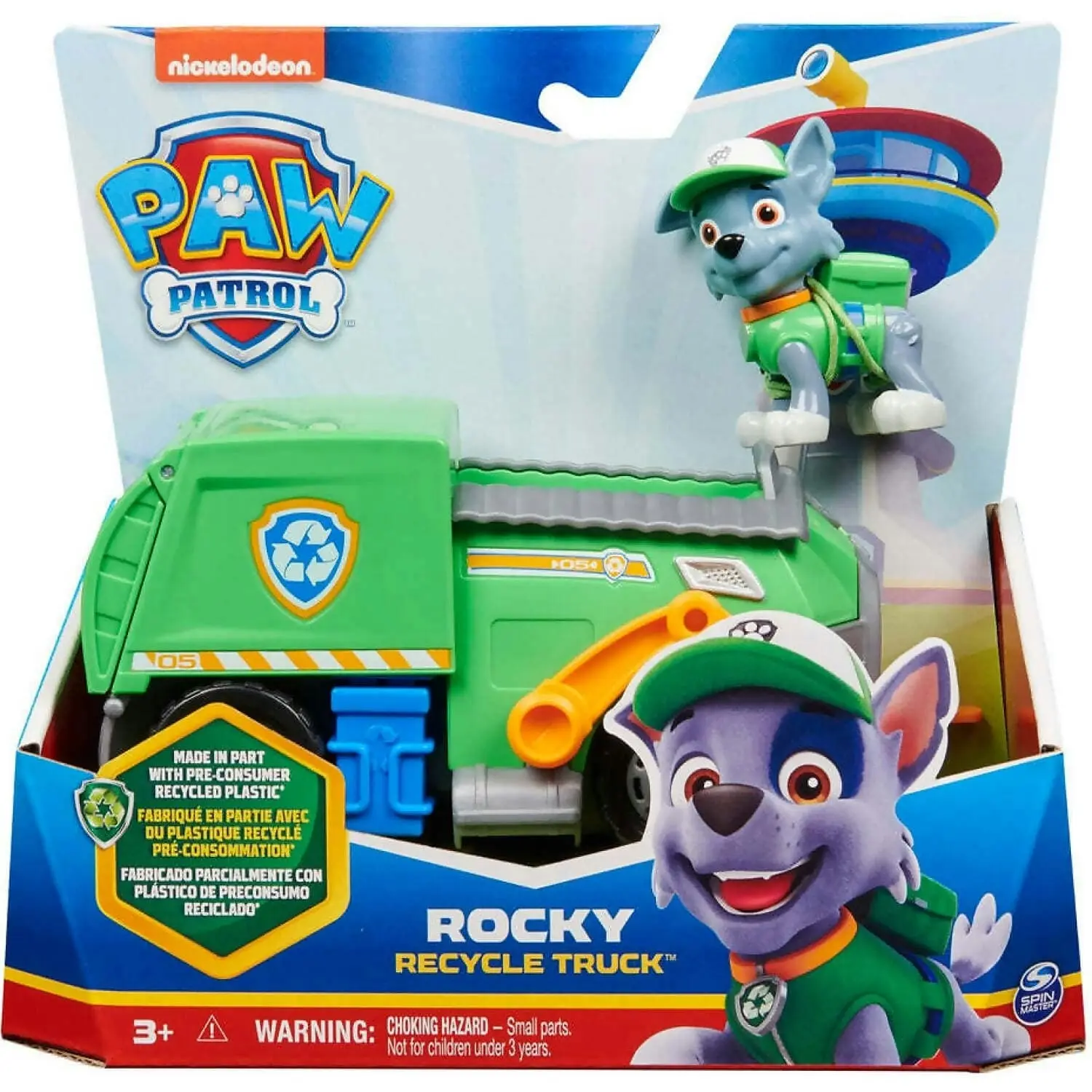 Paw Patrol - Rocky's Recycle Truck Sustainable Vehicle - Spin Master