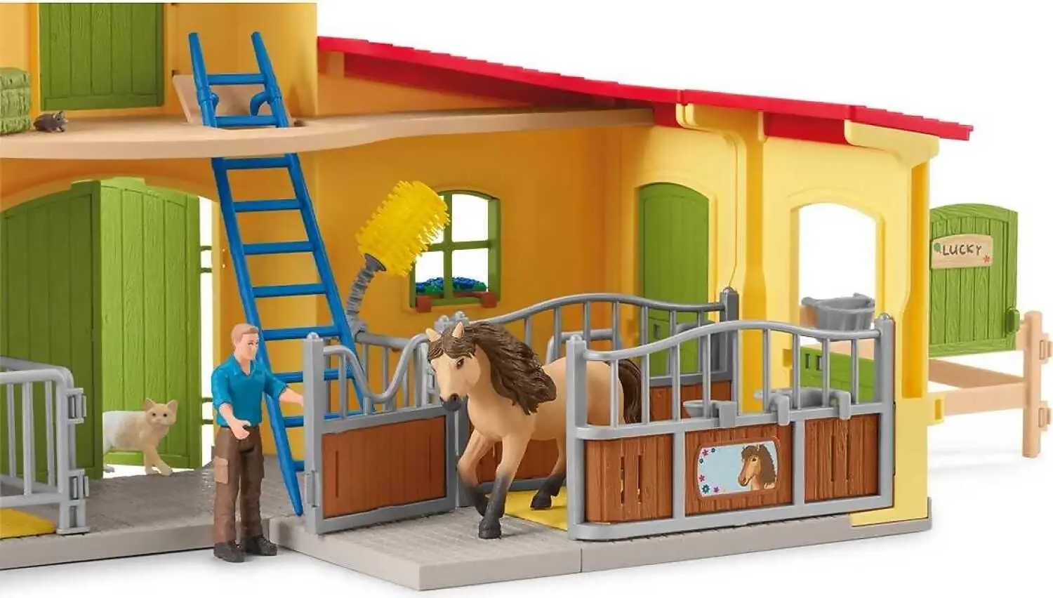 Schleich - Pony Box With Iceland Pony Stallion - Farm World Animal Playset