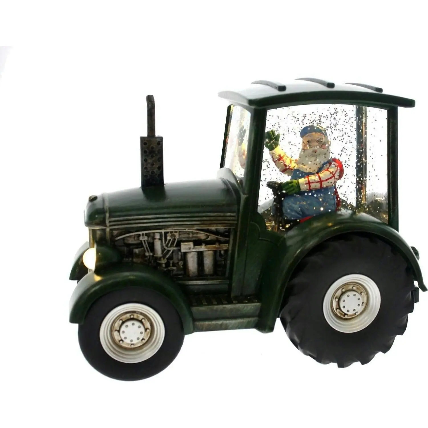 Cotton Candy - Xmas Led Santa Green Tractor