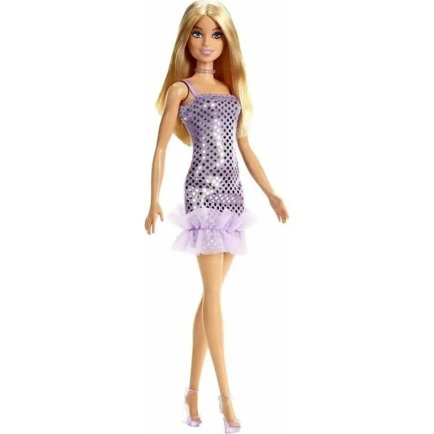 Barbie - Glitz Doll Blonde Hair With Purple Dress - Mattel