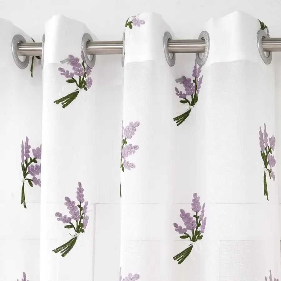 Eyelet Curtain Lavender Sprig