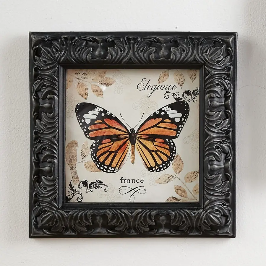 Wall Decor Butterfly Print in Frame