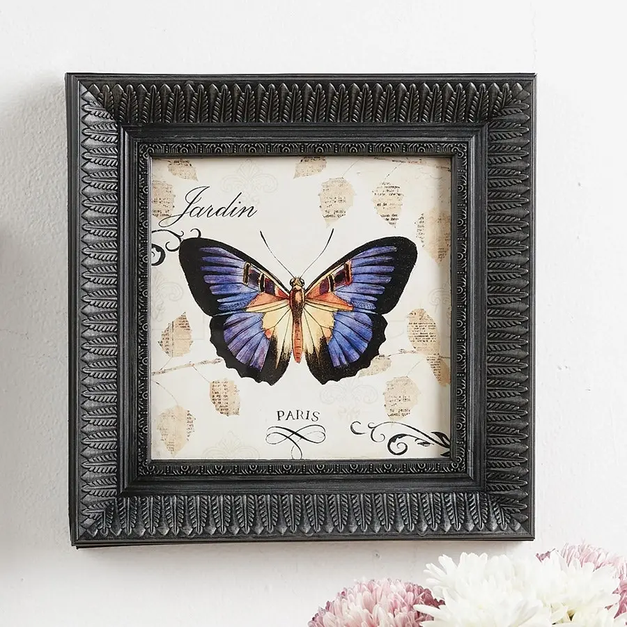 Wall Decor Butterfly Print in Frame