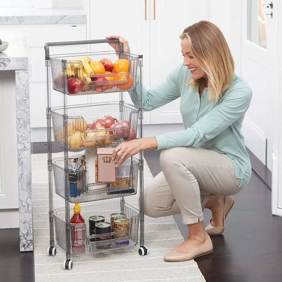 Clear 4 tier Storage Cart