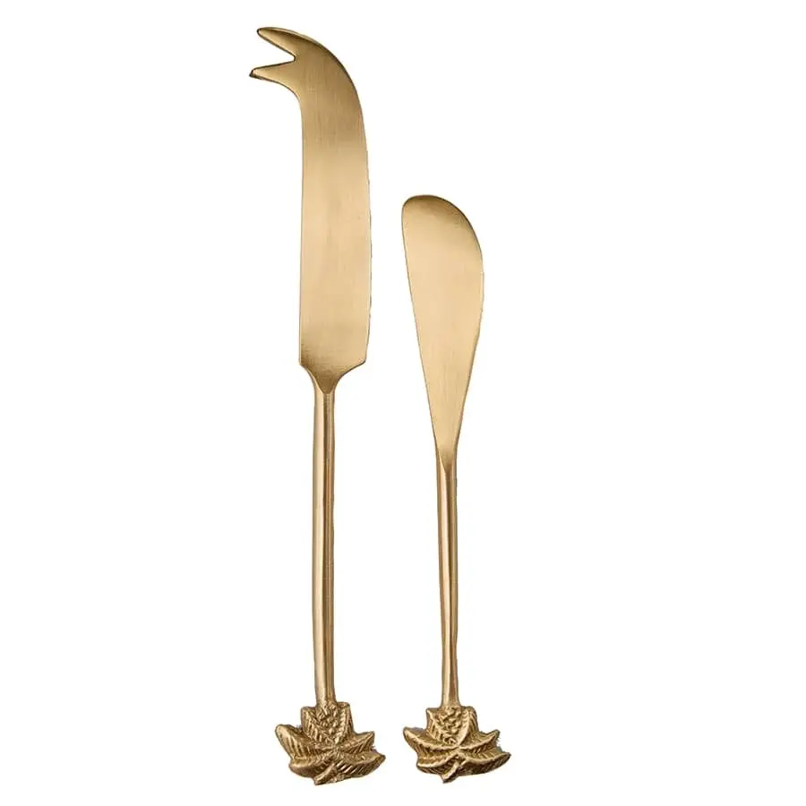 Brass Cheese Knife Duo