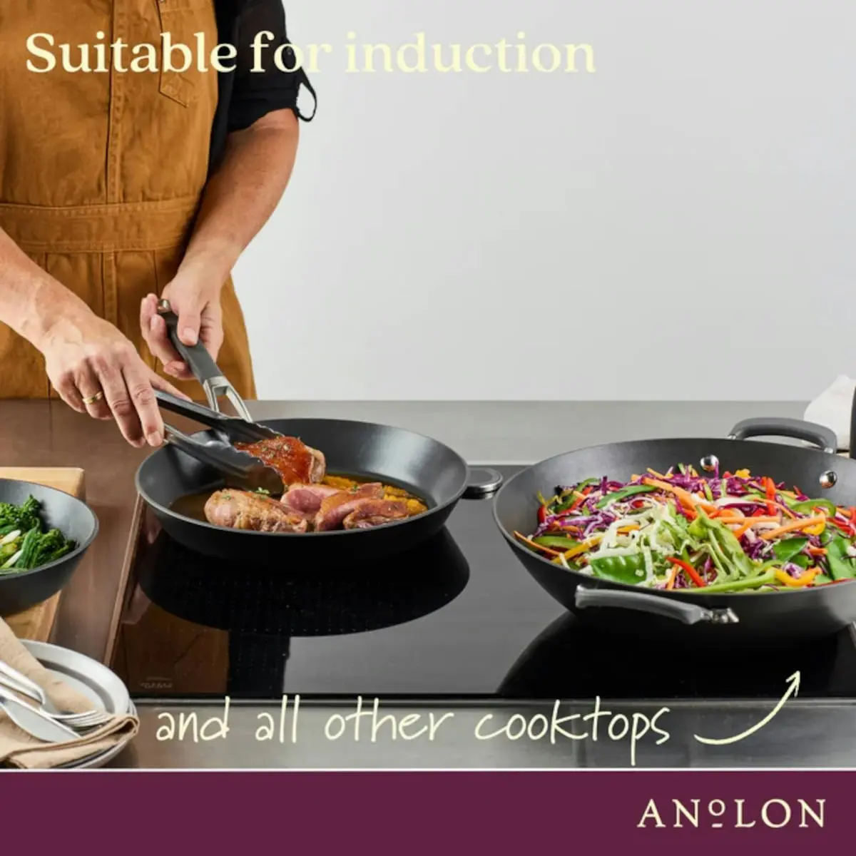 Anolon Endurance+ Skillet and Sautéuse Set