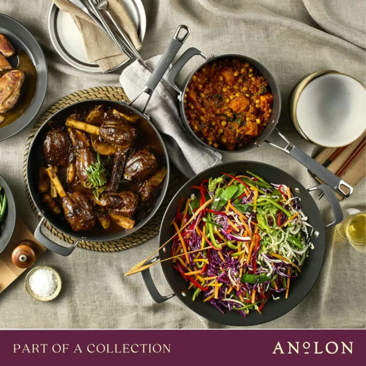 Anolon Endurance+ Skillet and Sautéuse Set