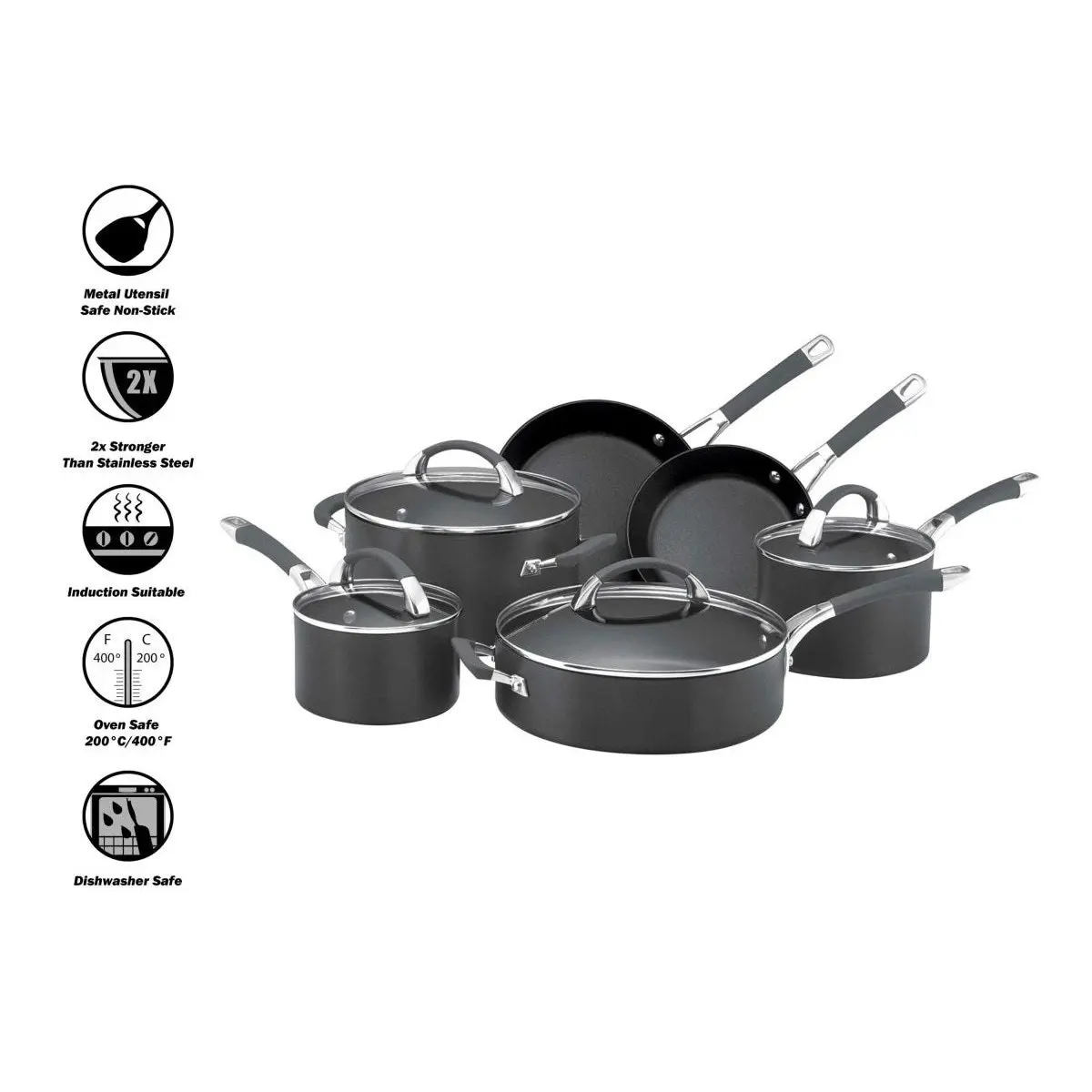 Anolon Endurance+ Cookware Set 6 Piece