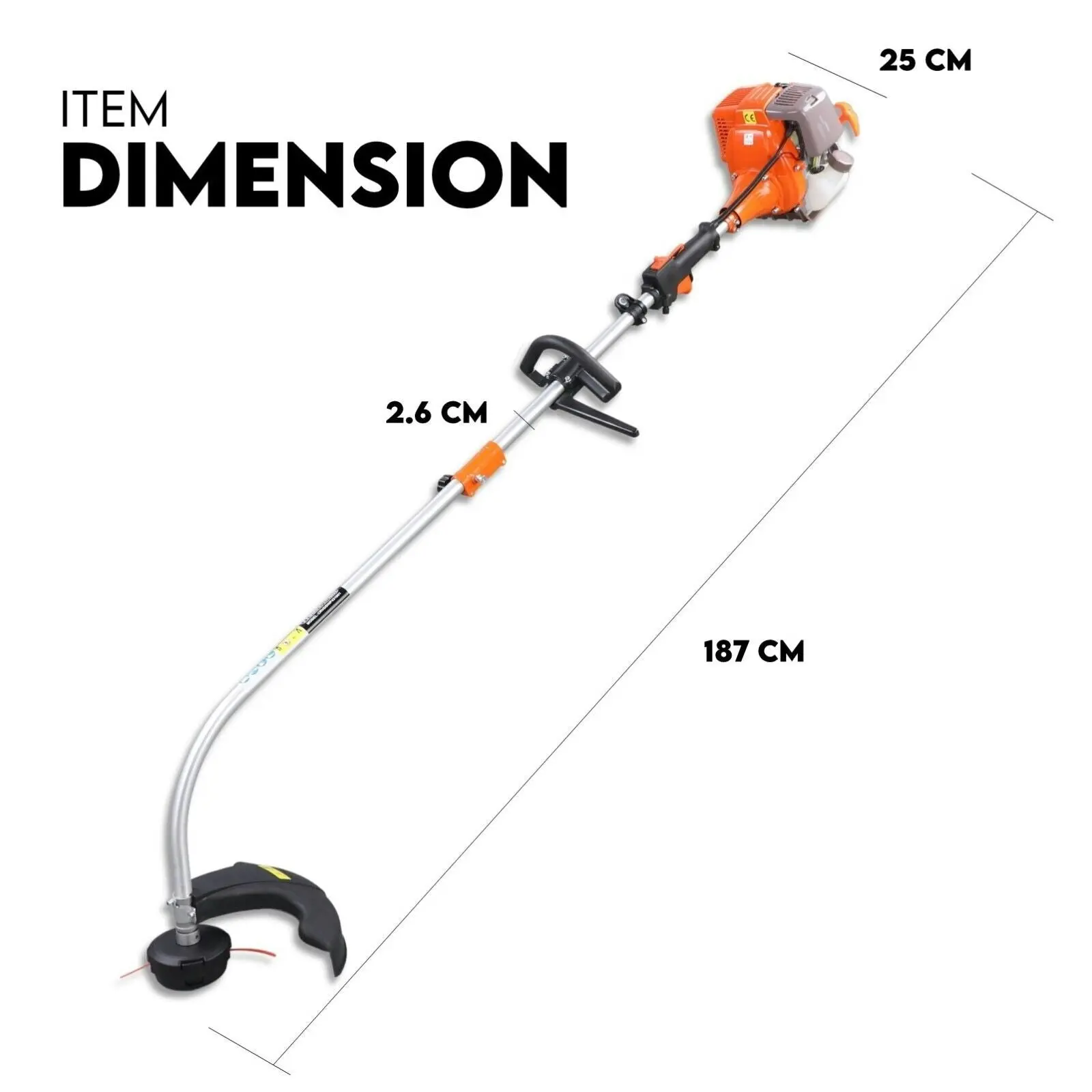 4 Stroke Curved Split Shaft Line Trimmer Garden Lawn Whipper Snipper