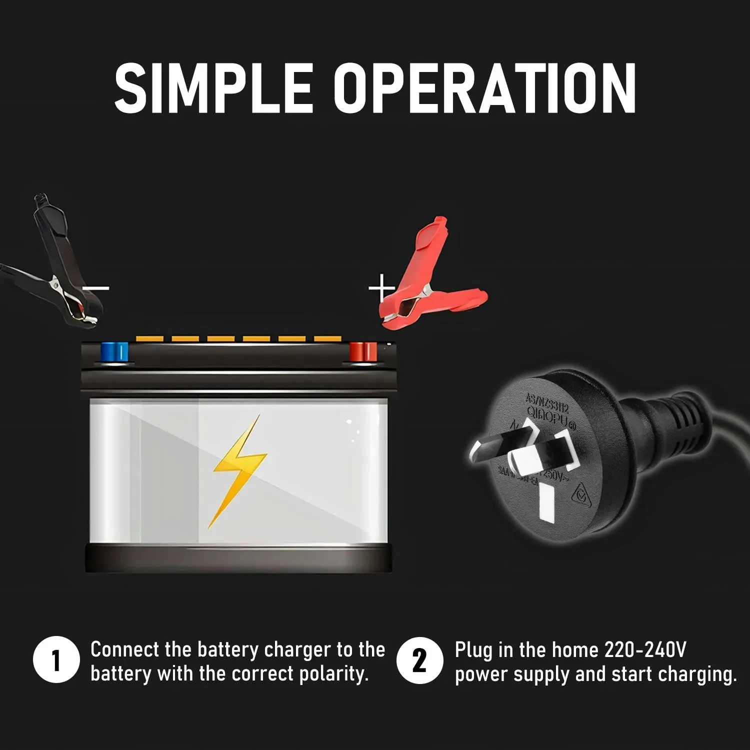 Topex Car Battery Charger, 4A 6V/12V Smart Automatic Battery Charger Maintainer with LCD Display for Lead Acid, LiFePo4 Battery in Truck, Motorcycle