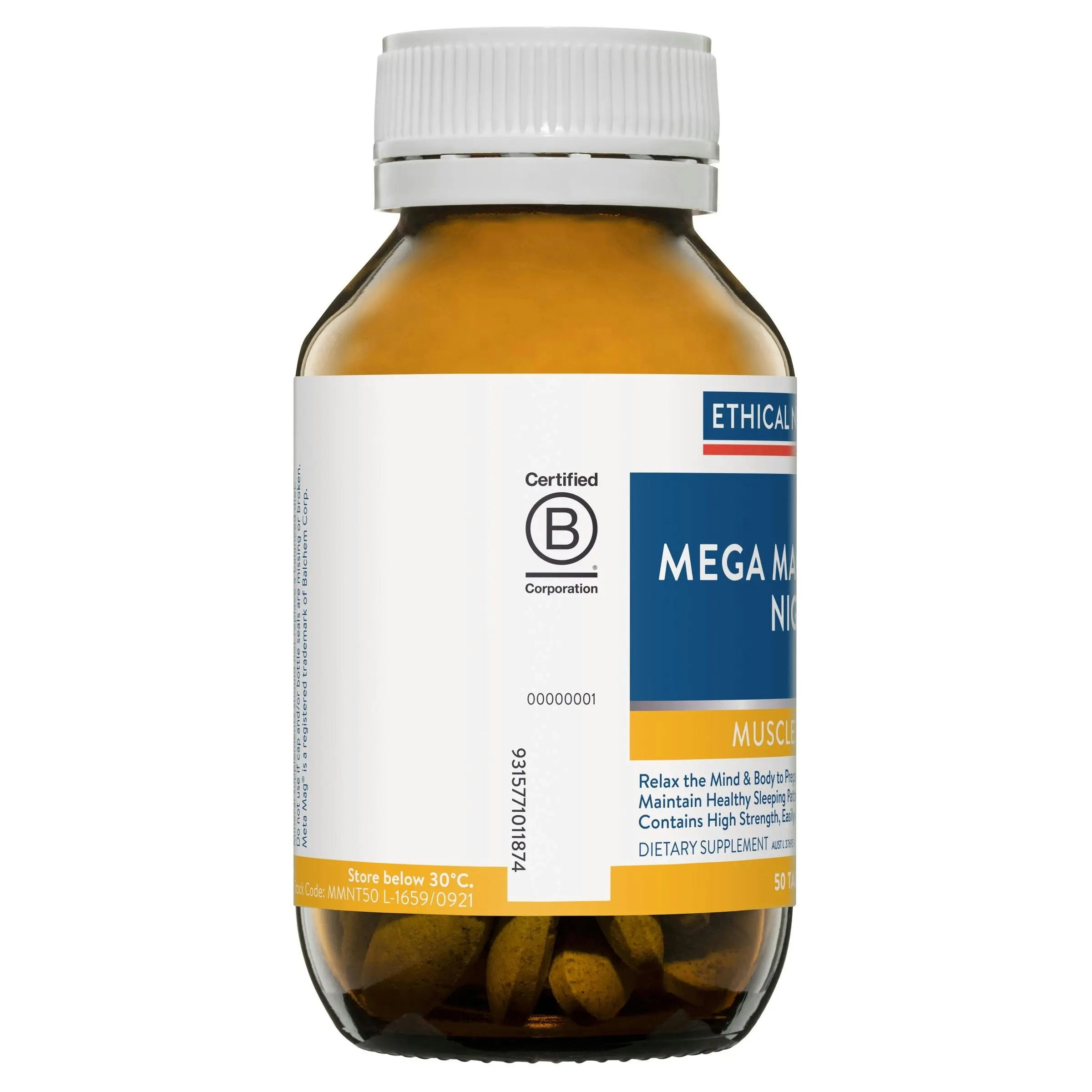 Ethical Nutrients Mega Magnesium Night 50 Tablets