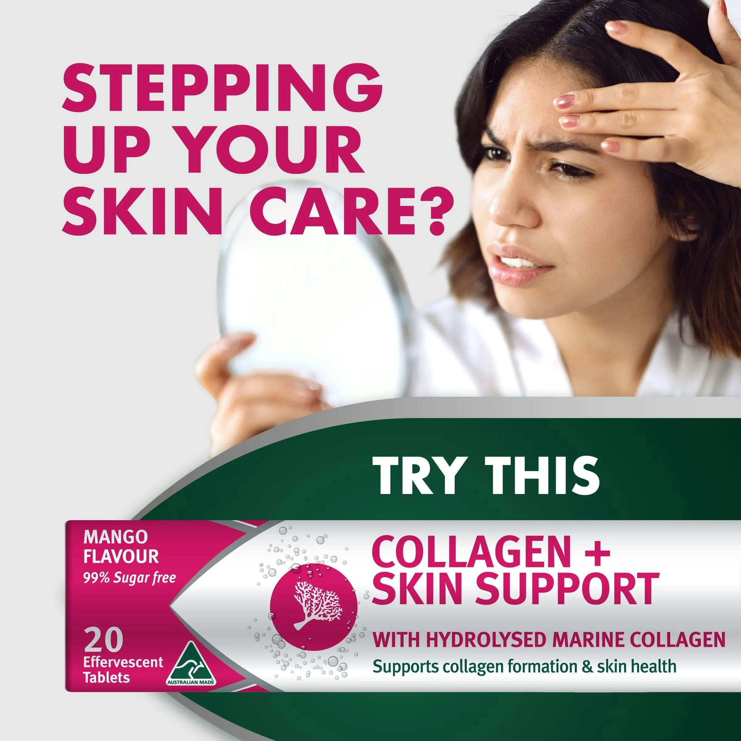 Nature's Own Collagen + Skin Support Effervescent 60 Tablets