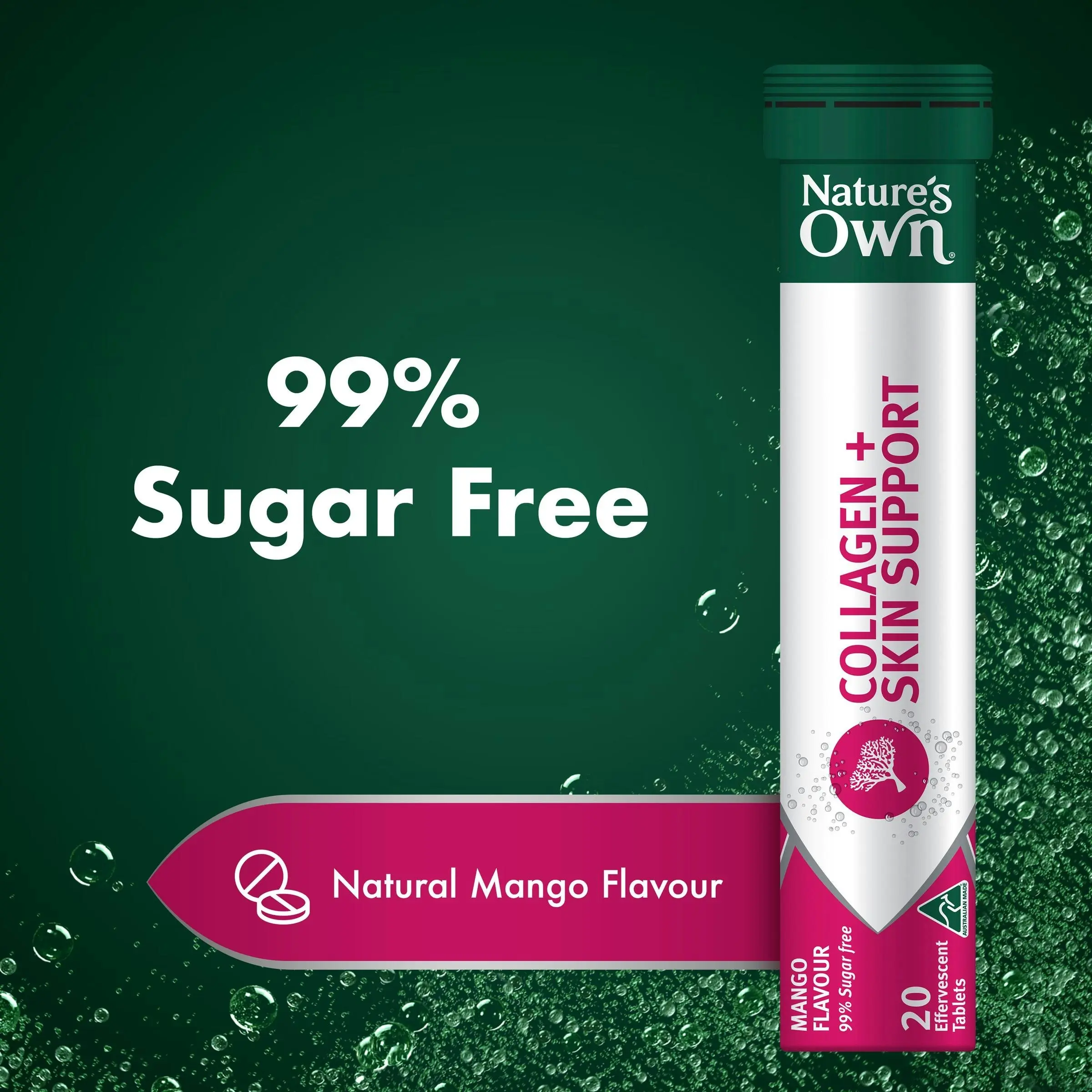 Nature's Own Collagen + Skin Support Effervescent 60 Tablets