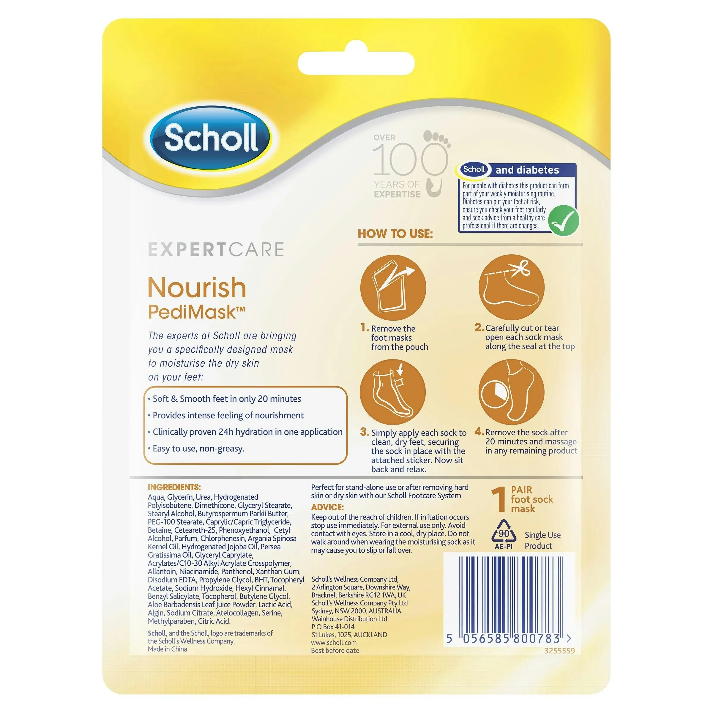 Scholl PediMask Triple Oil 1 Pair