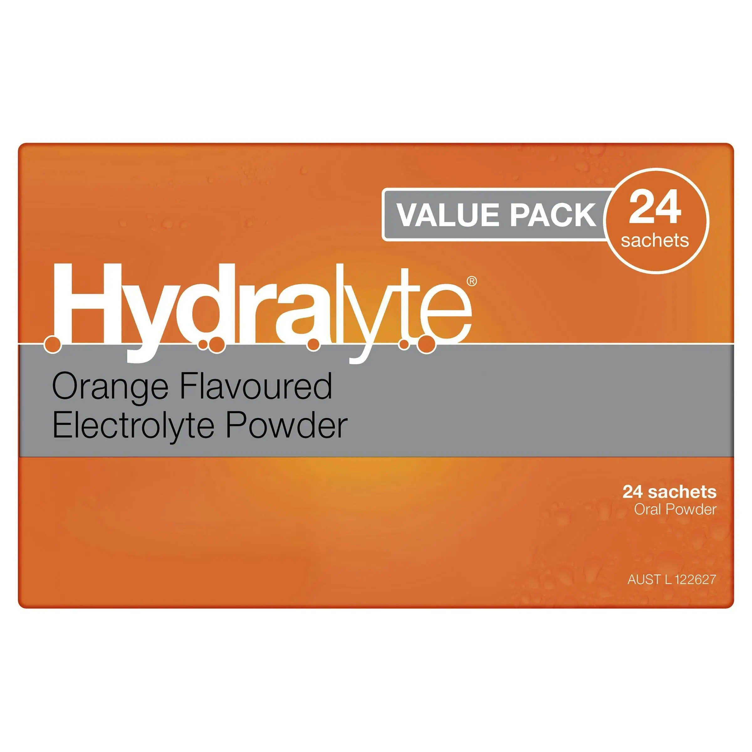 Hydralyte Electrolyte Powder Orange 24 pack