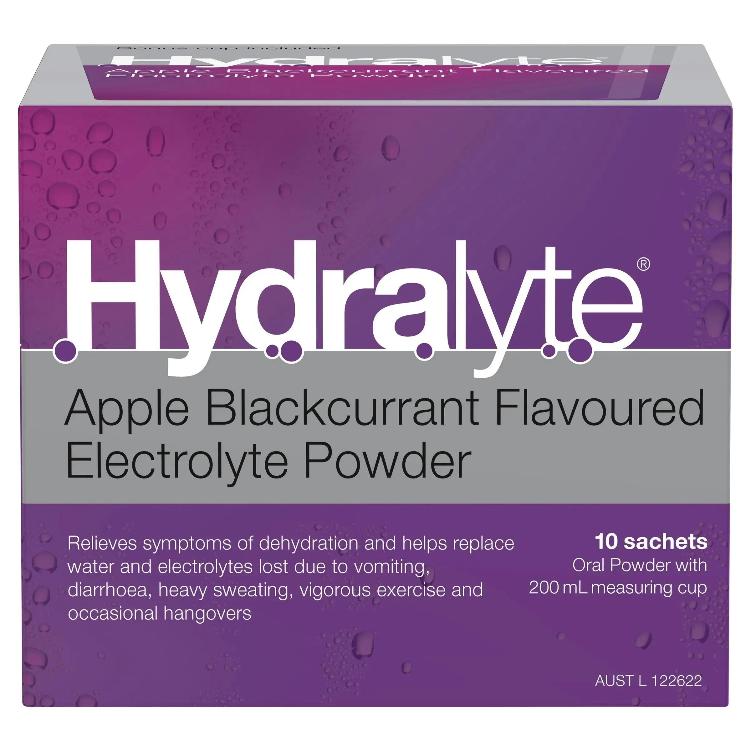 Hydralyte Electrolyte Powder Apple Blackcurrant 10 Pack