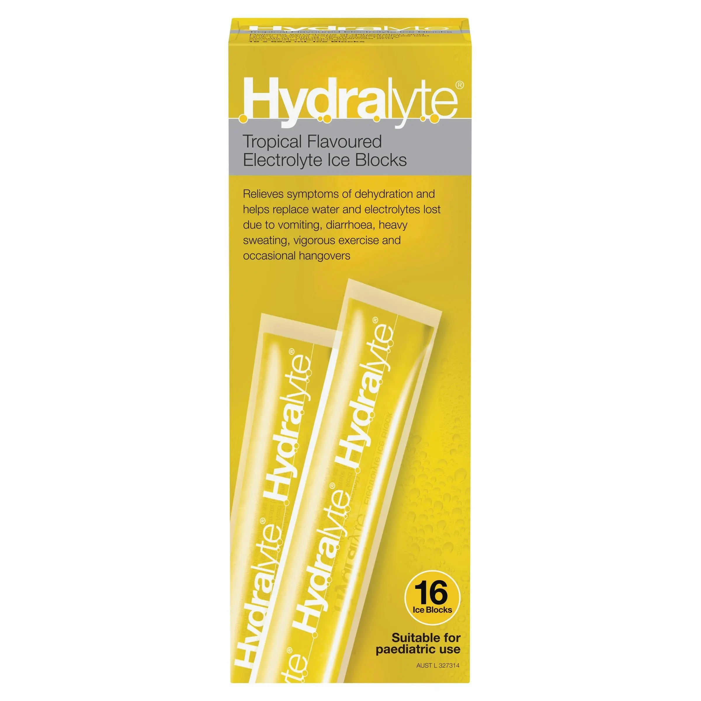 Hydralyte Electrolyte Ice Blocks Tropical 16 Pack