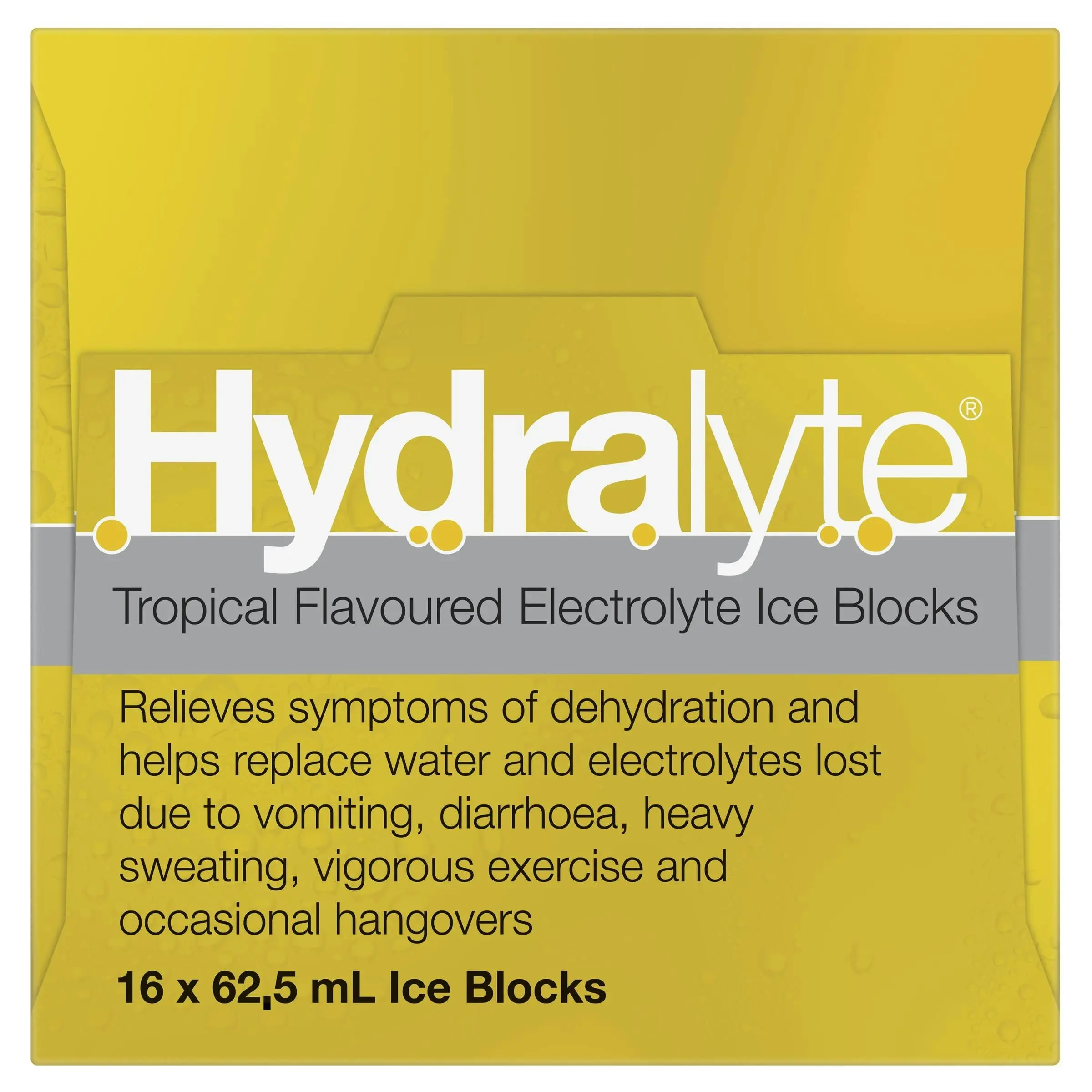 Hydralyte Electrolyte Ice Blocks Tropical 16 Pack