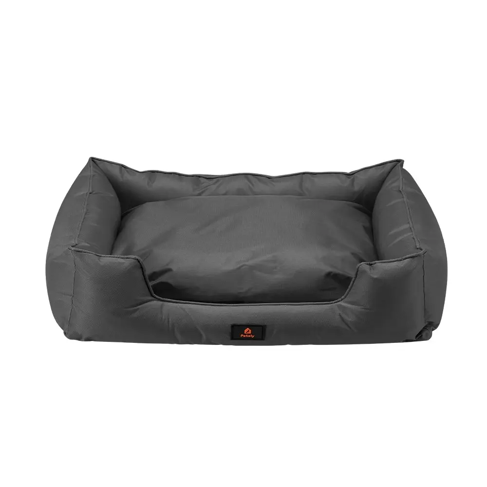 Petzly Orthopedic Dog Bed Pet Sofa Waterproof Removable Black XXX Large