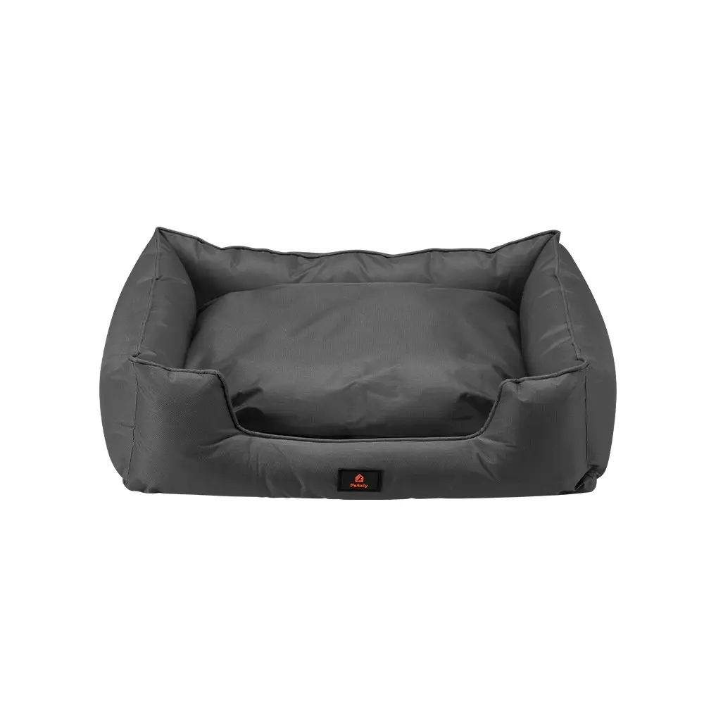 Petzly Orthopedic Dog Bed Pet Sofa Waterproof Removable Black XX Large