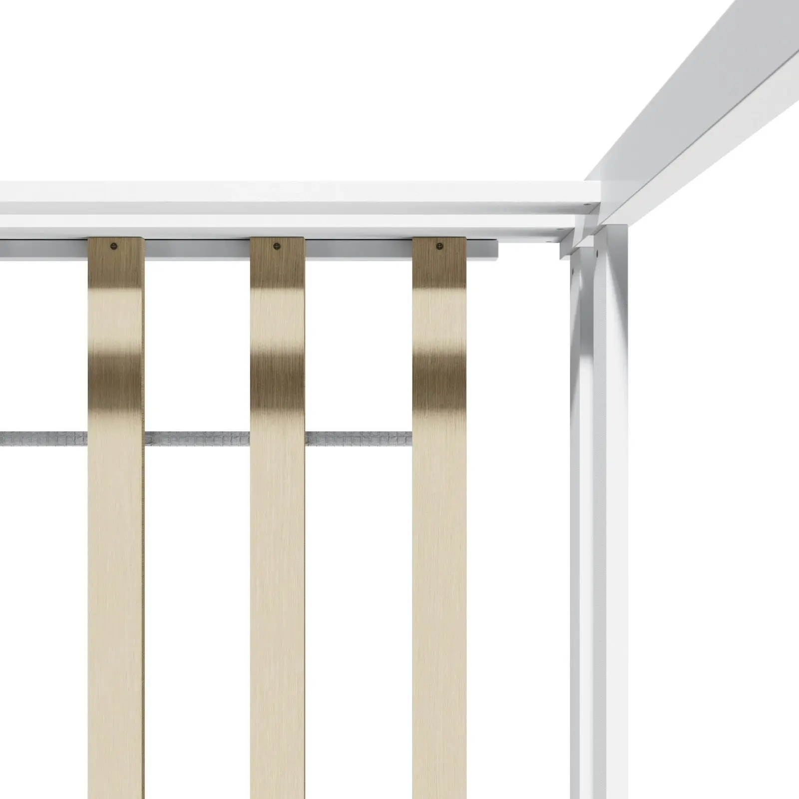 Oikiture Kids Timber House Bed Frame Double White