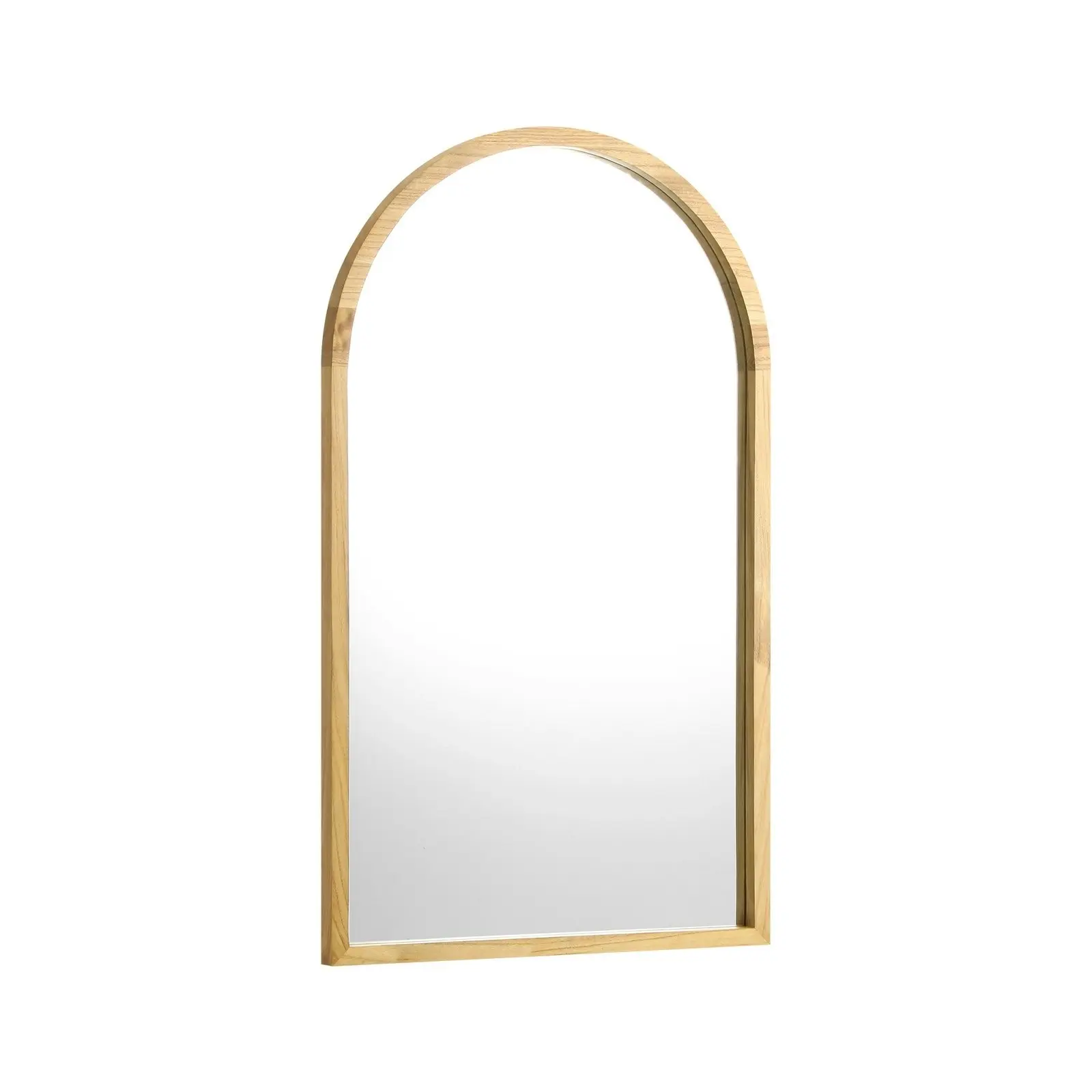 Oikiture Arched Wall Mirrors Home Decor 86x50cm Wooden Set of 2