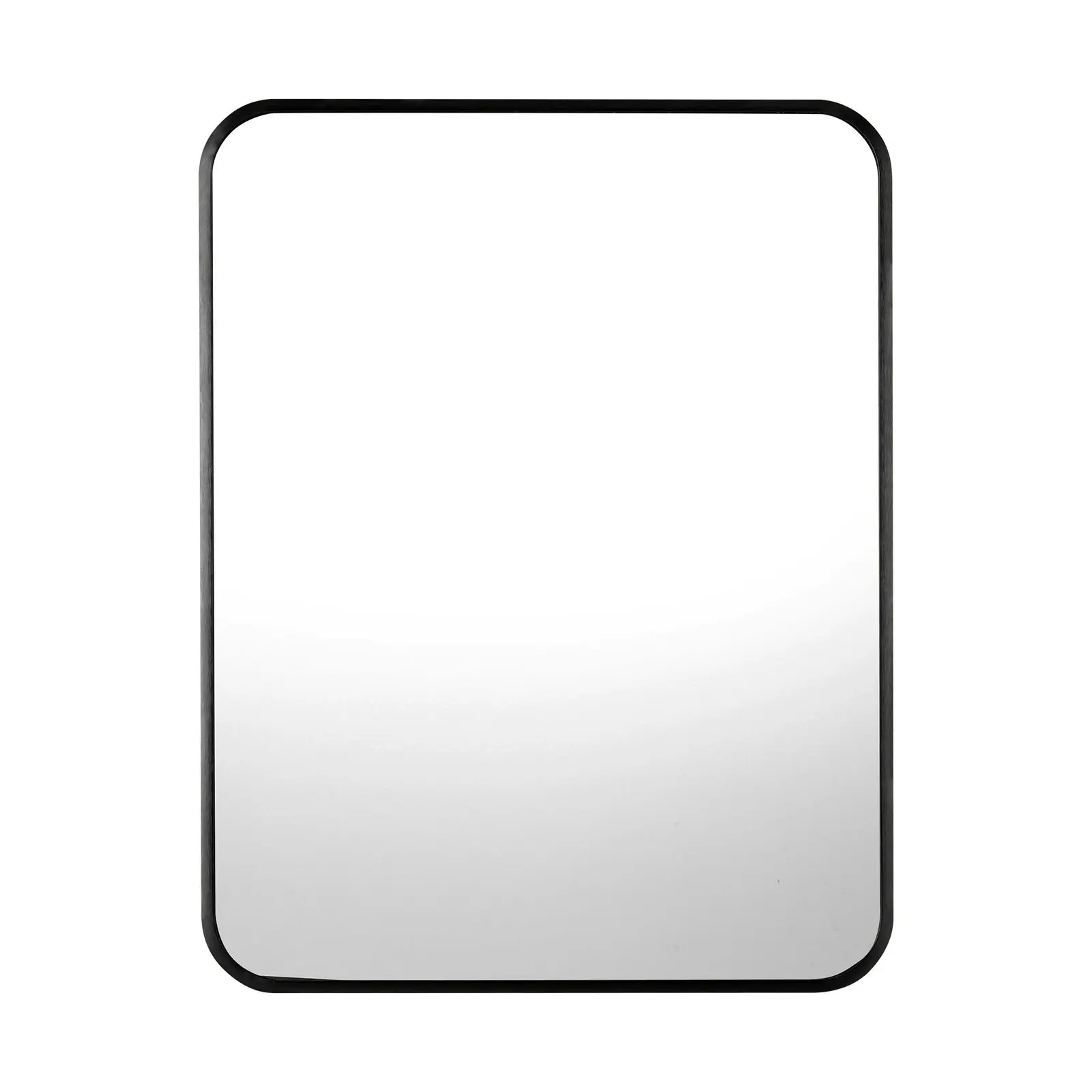 Oikiture Wall Mirrors Rectangle Mirror 65x50cm Black Set of 2