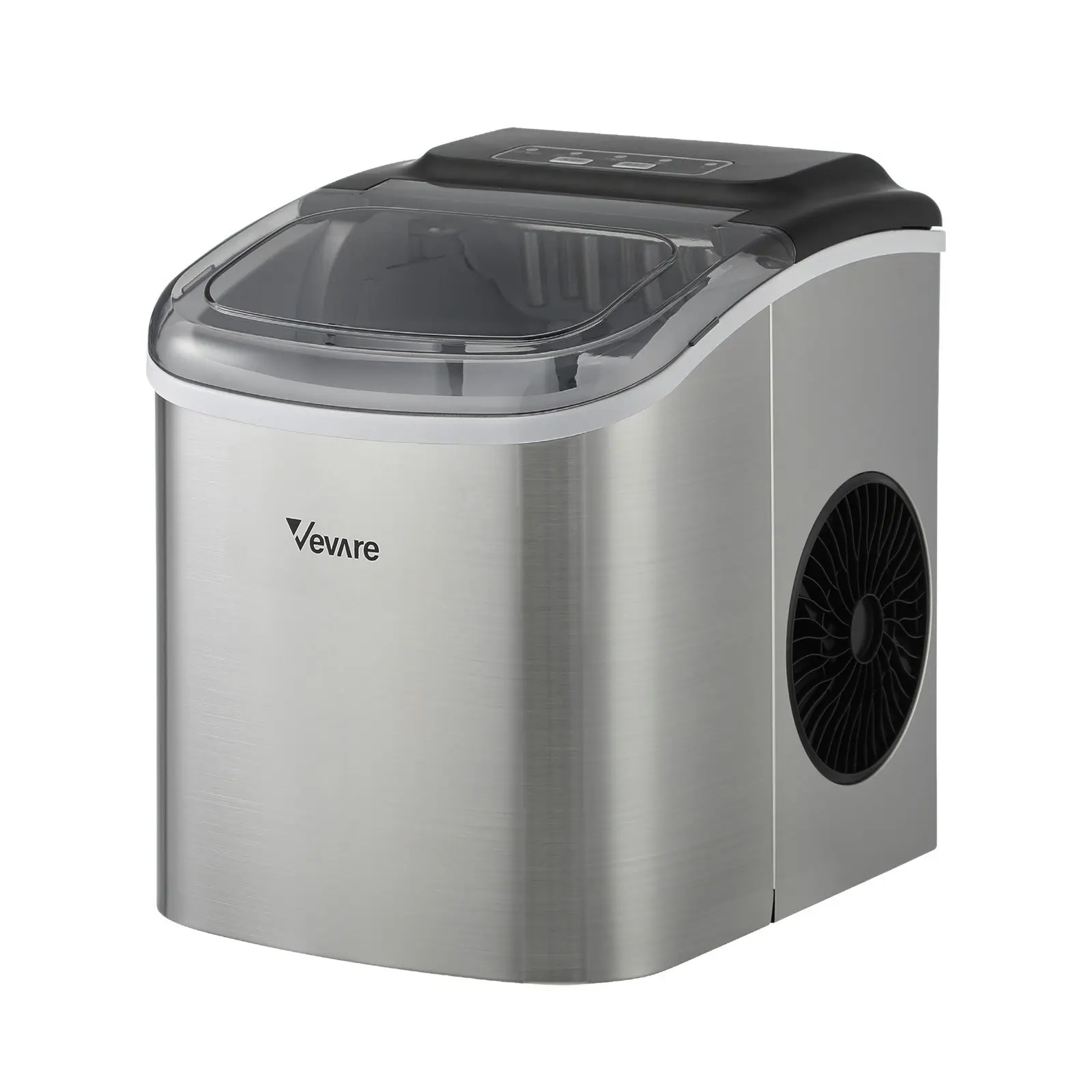 Vevare Portable Ice Maker Machine Ice Cube Tray 12kg Bar Countertop Stainless