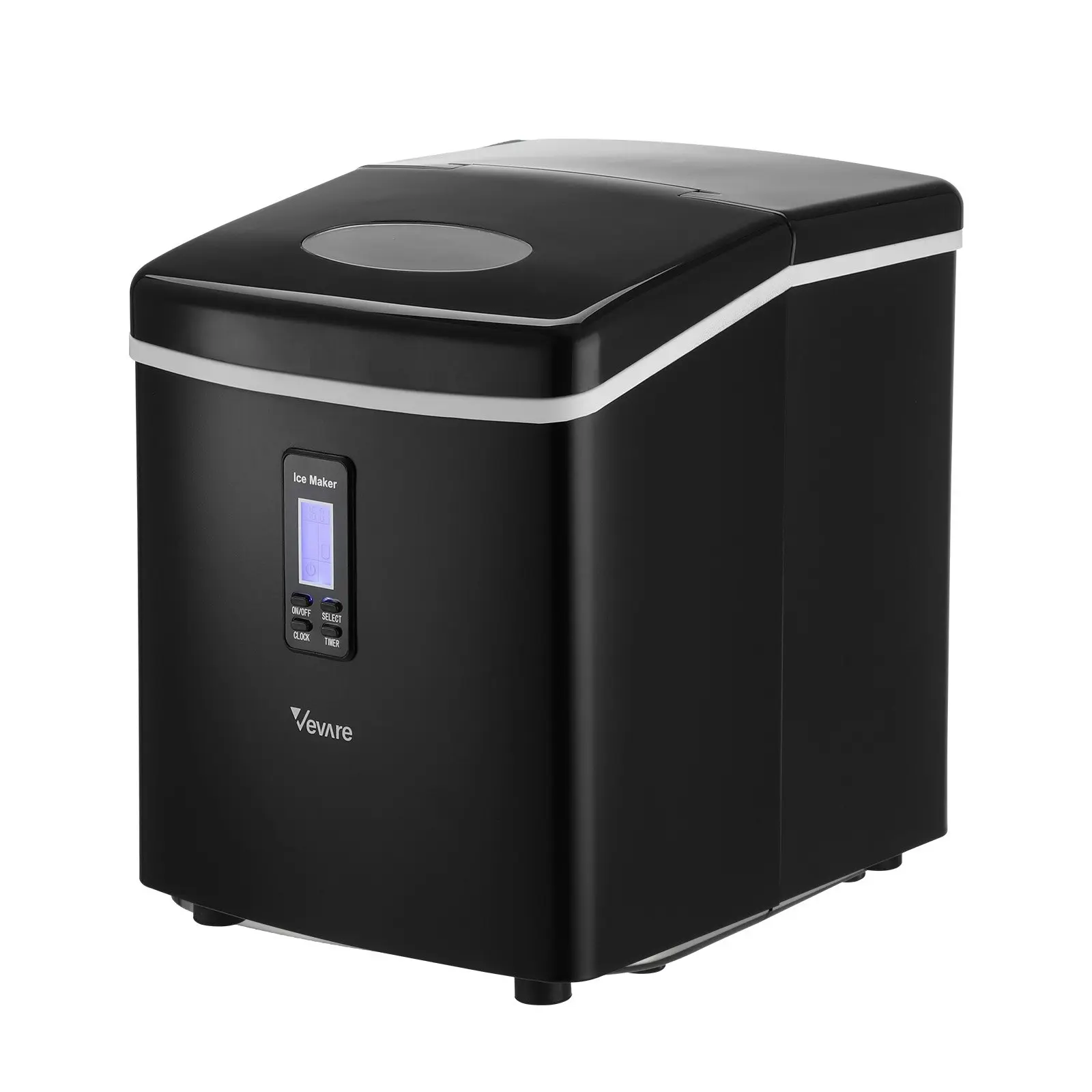 Vevare 3L Portable Ice Maker Machine Ice Cube Tray Bar Countertop Black